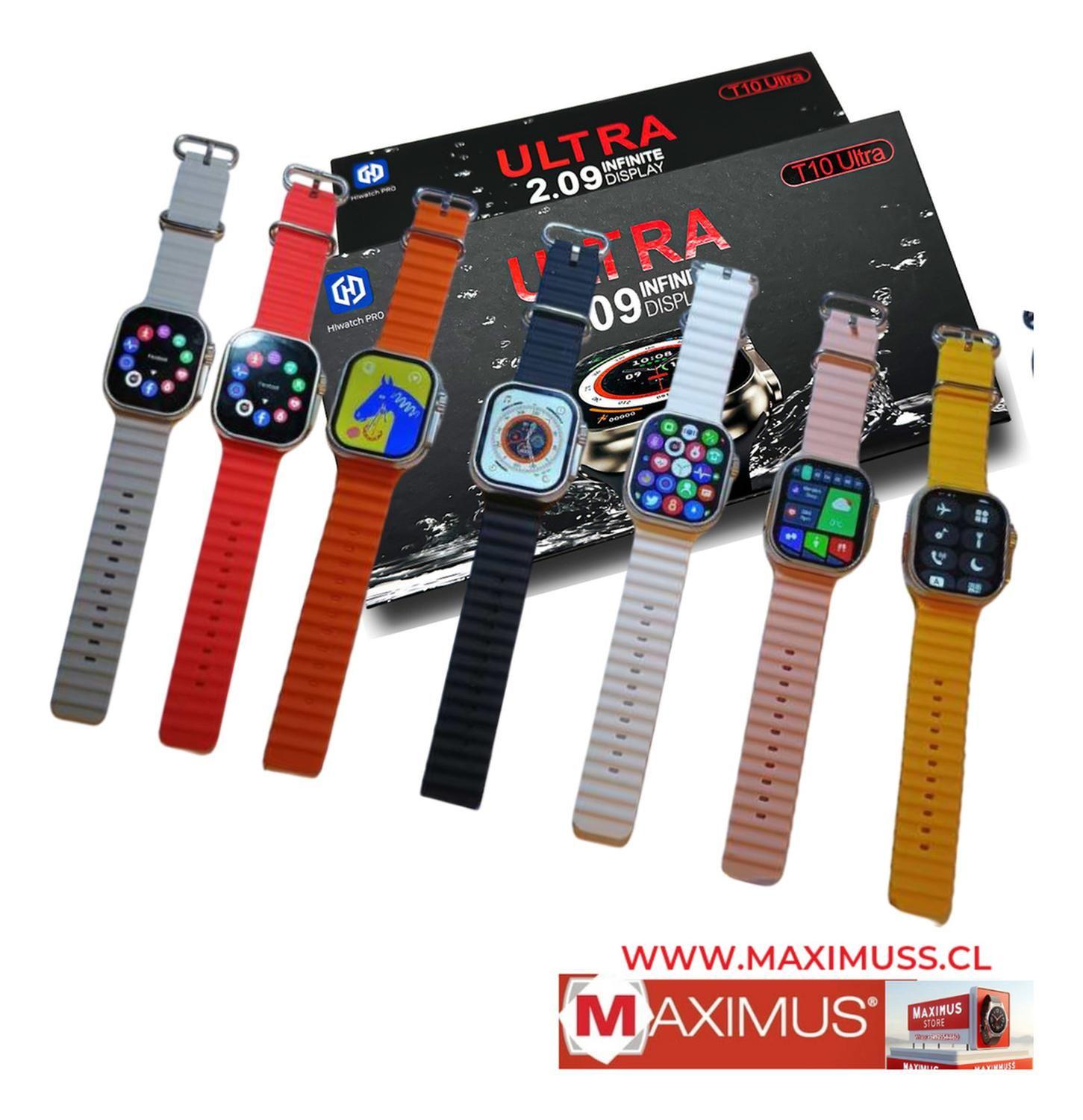 Reloj T10 Ultra Inteligente Smartwatch Rosado / Realiza Y Re-1