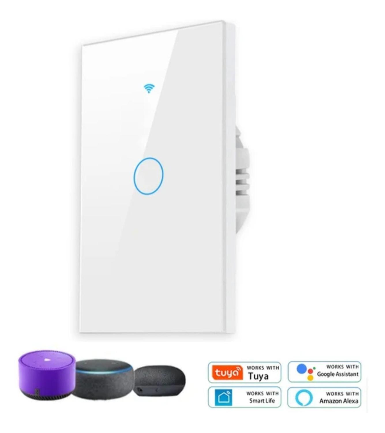 Interruptor Inteligente Touch Wifi Blanco Simple-2