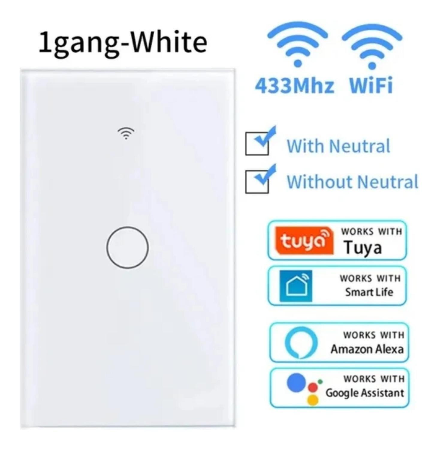 Interruptor Inteligente Touch Wifi Blanco Simple-3