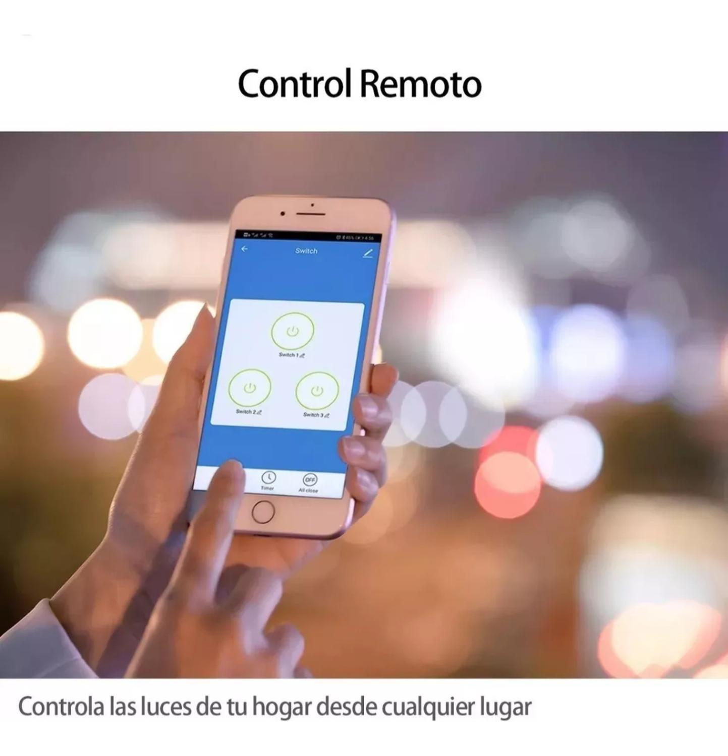 Interruptor Inteligente Touch Wifi Blanco Simple-4