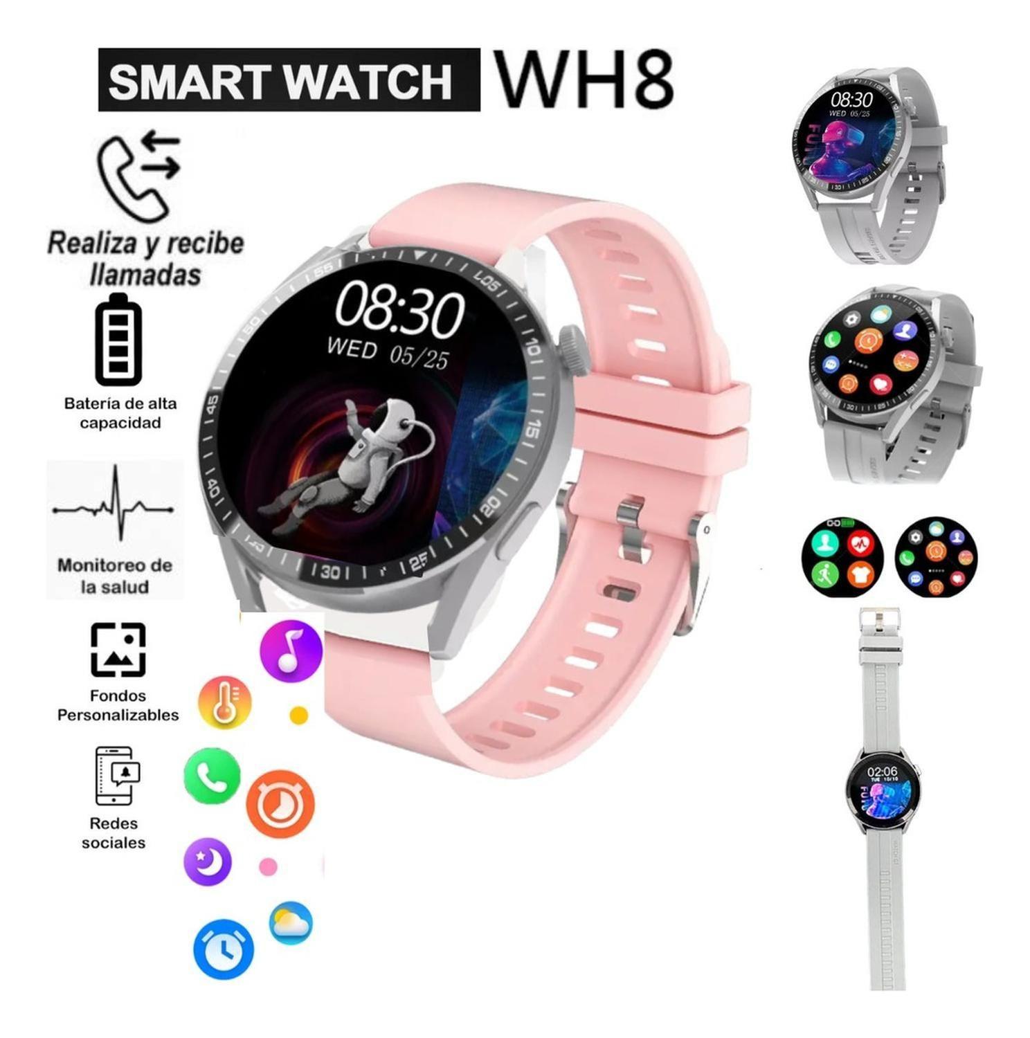 Reloj Wh8 Inteligente Smartwatch Rosado / Recibe Llamadas-5