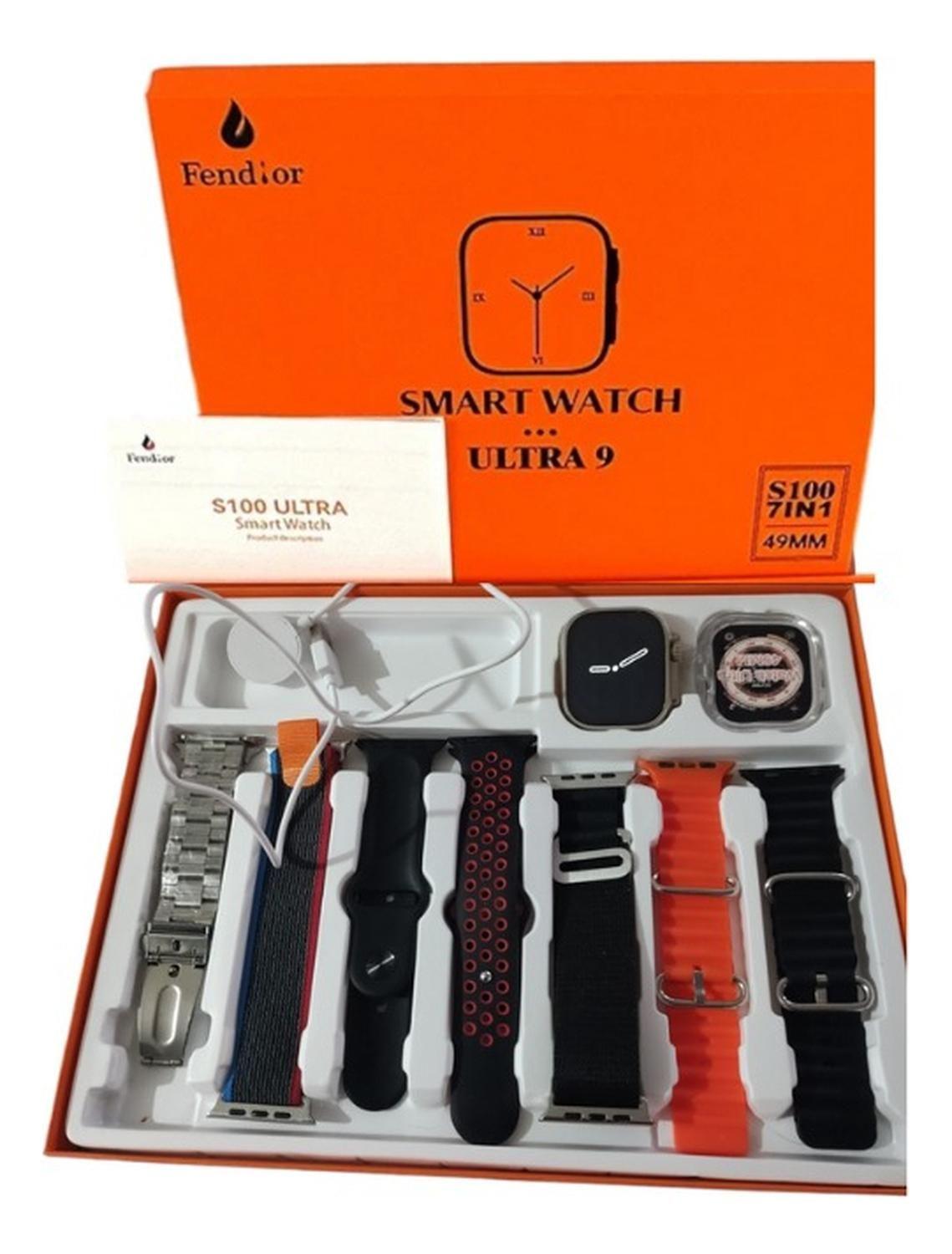 Reloj Inteligente S100 Ultra Negro 2 - 7 Correas-8