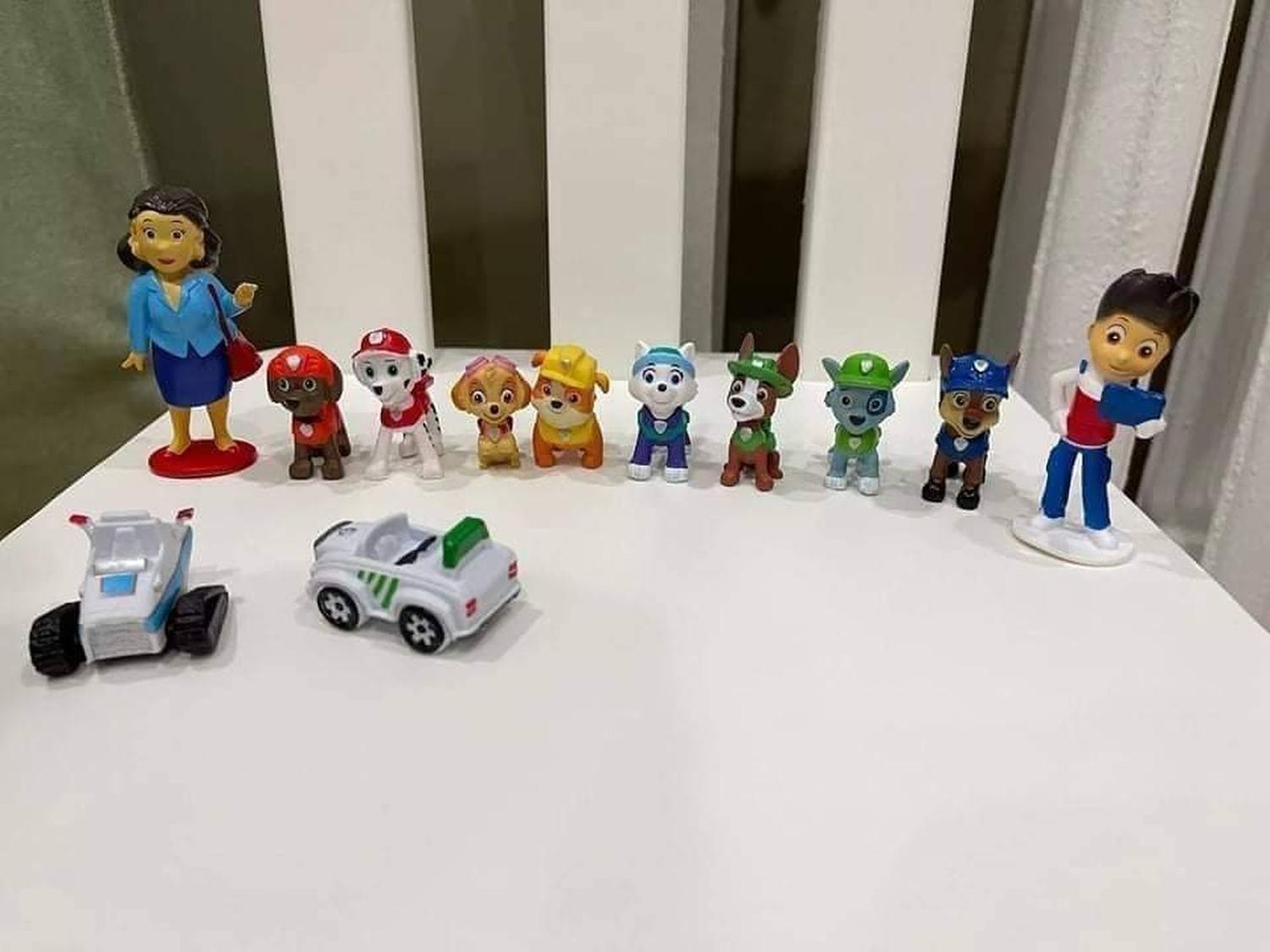 Pack 12 Figuras De Paw Patrol Pvc Duro-3