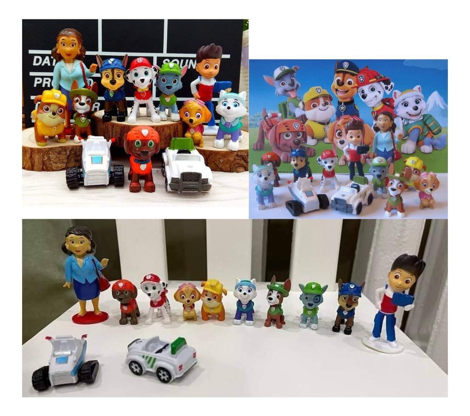 Pack 12 Figuras De Paw Patrol Pvc Duro-5