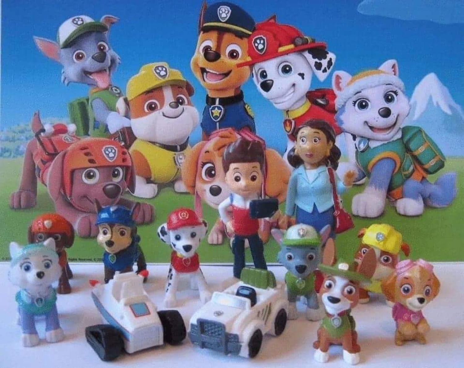 Pack 12 Figuras De Paw Patrol Pvc Duro-6