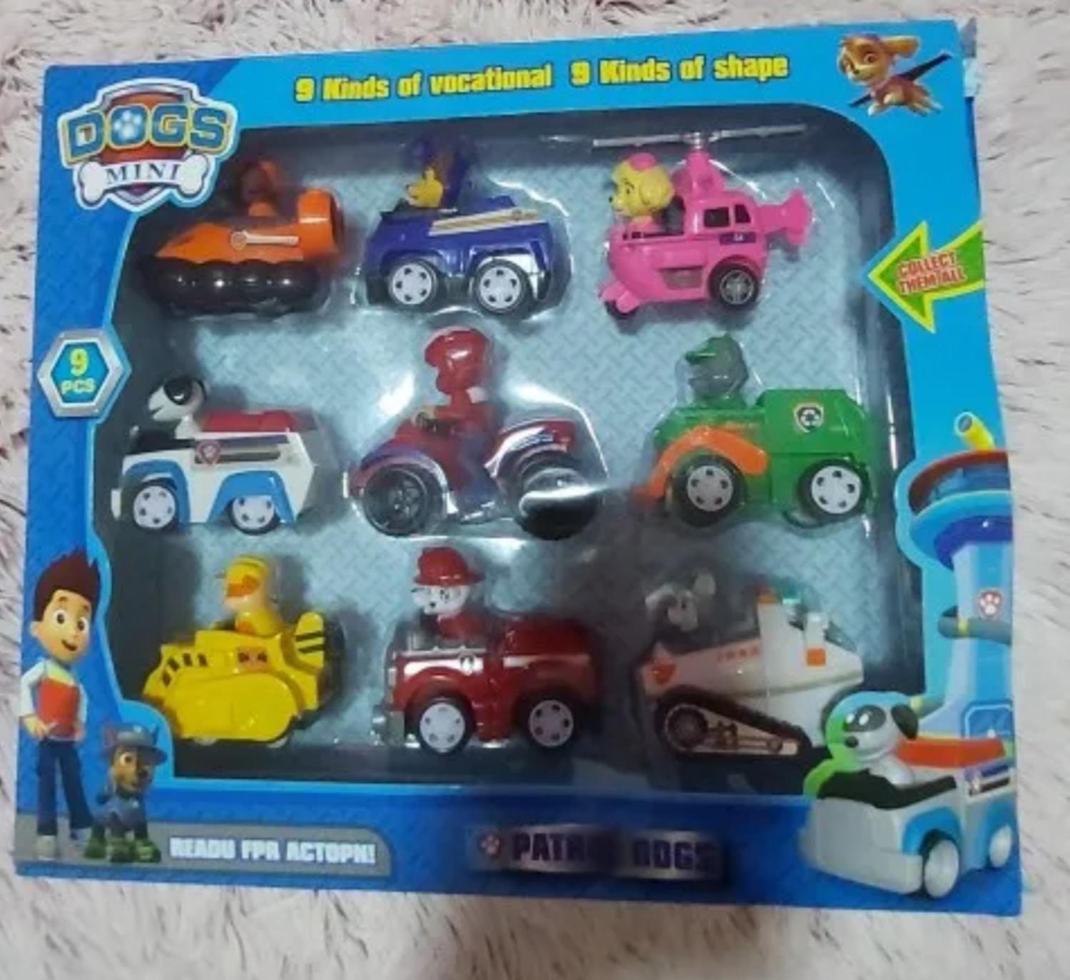 Pack 9 Autos Paw Patrol A Fricción En Caja-2