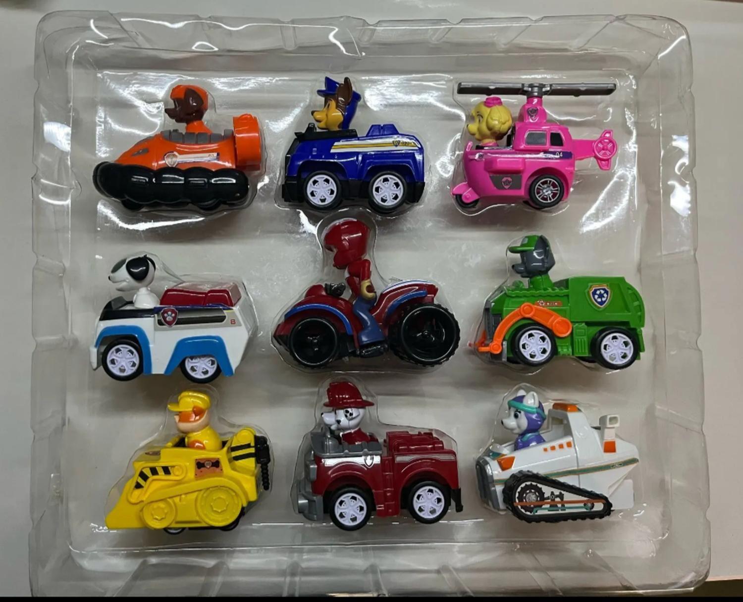 Pack 9 Autos Paw Patrol A Fricción En Caja-3