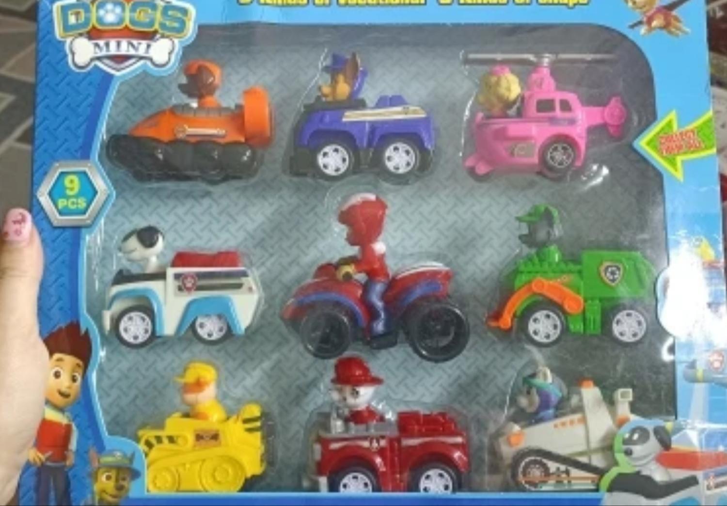 Pack 9 Autos Paw Patrol A Fricción En Caja-4