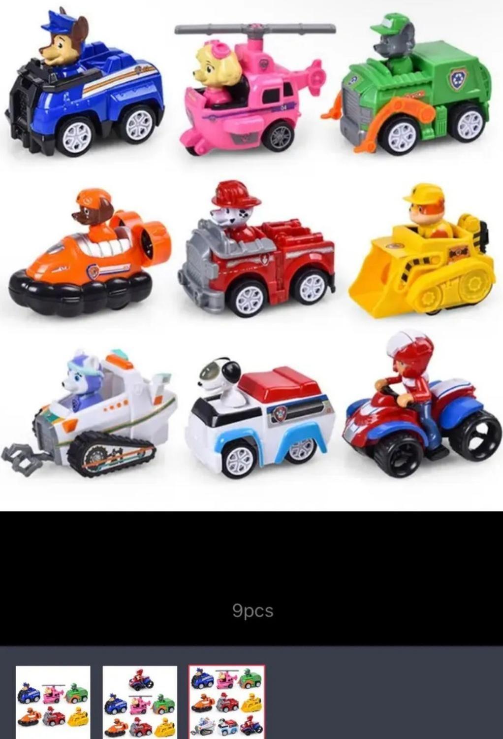 Pack 9 Autos Paw Patrol A Fricción En Caja-6