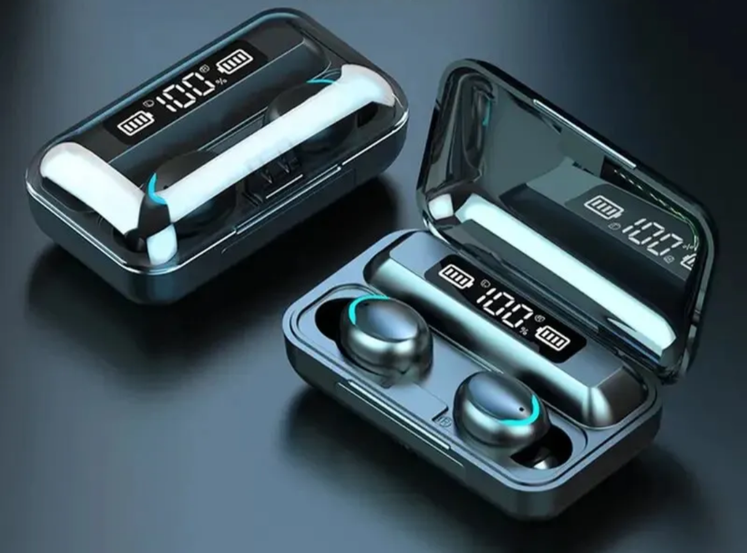 Audífonos F9-5 Negro + Banco Batería 2.000mah-4