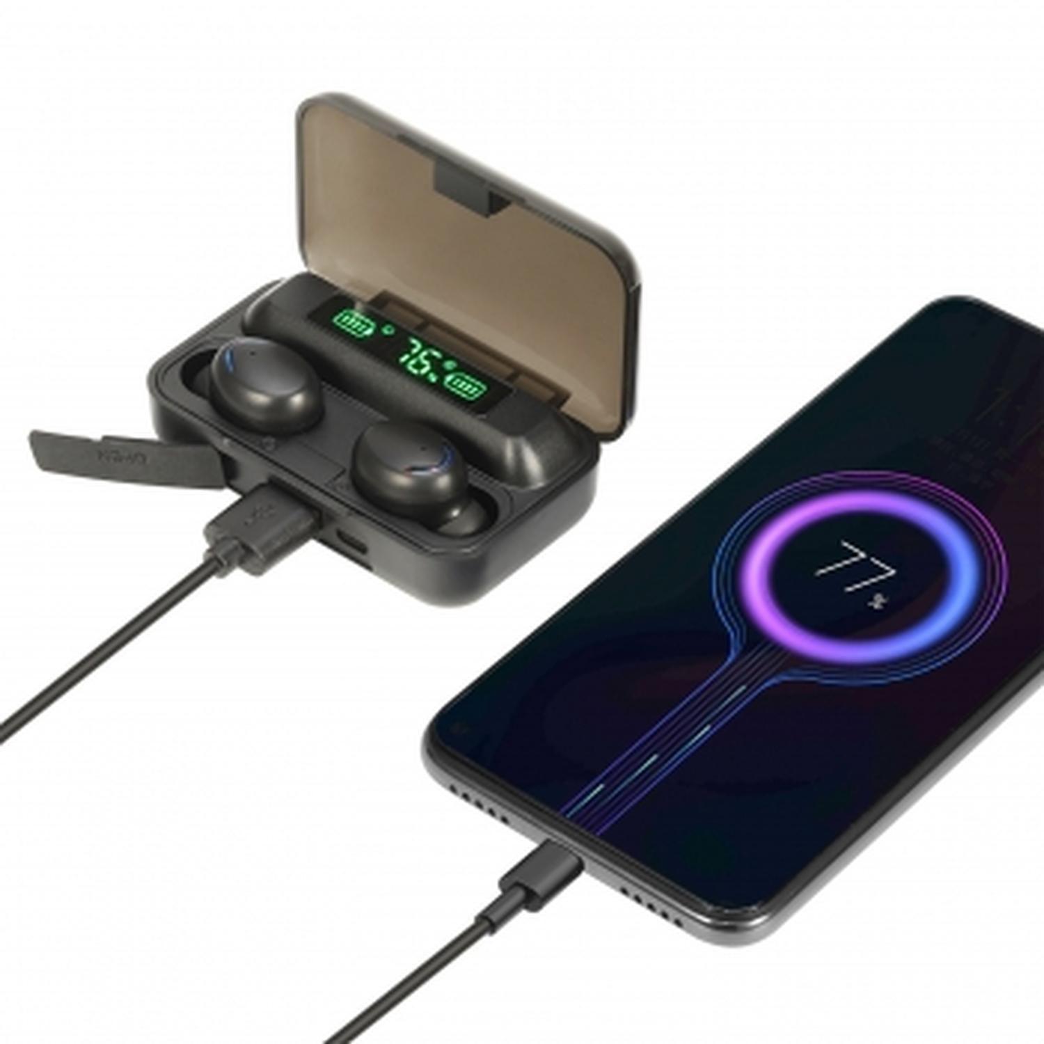 Audífonos F9-5 Negro + Banco Batería 2.000mah-5