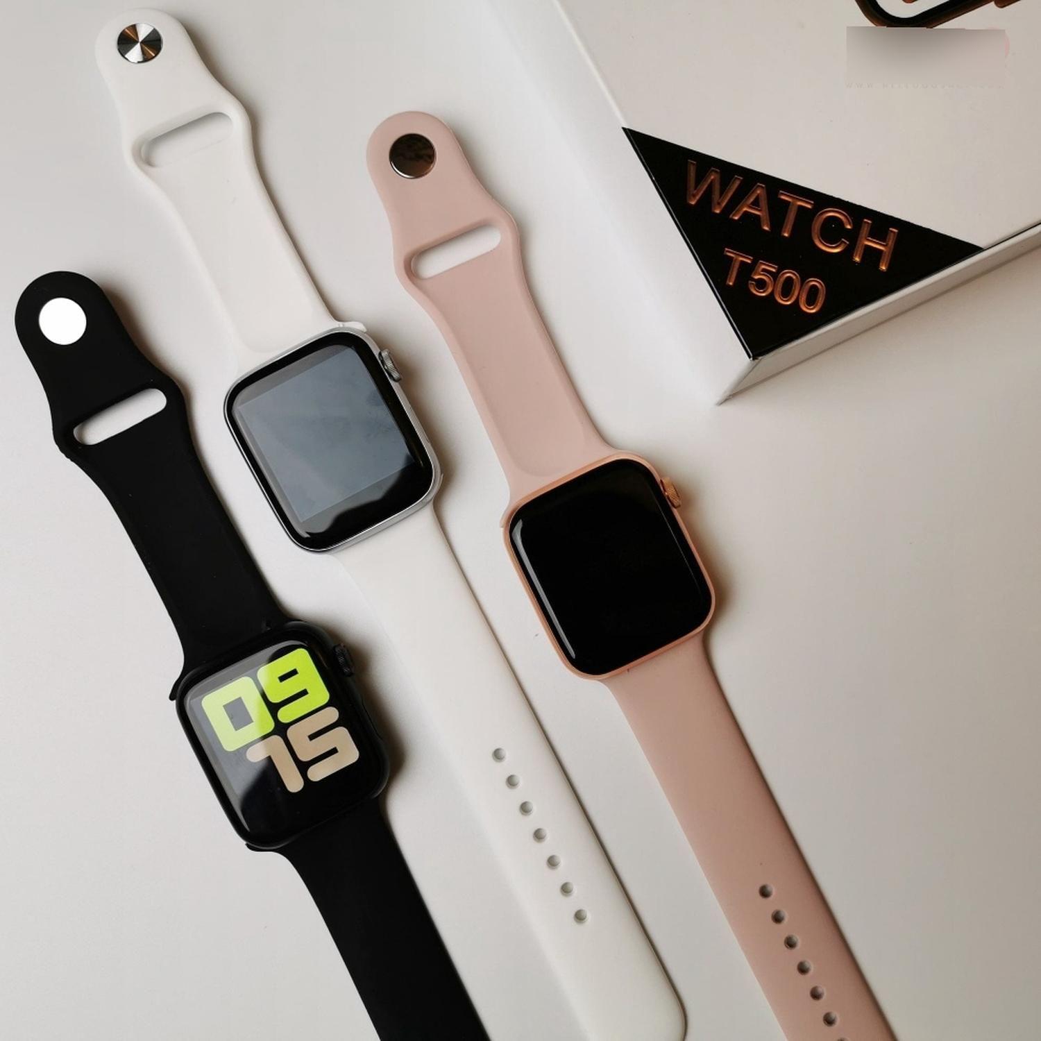 Reloj T500 Inteligente Smartwatch Rosado / Recibe Llamadas-3