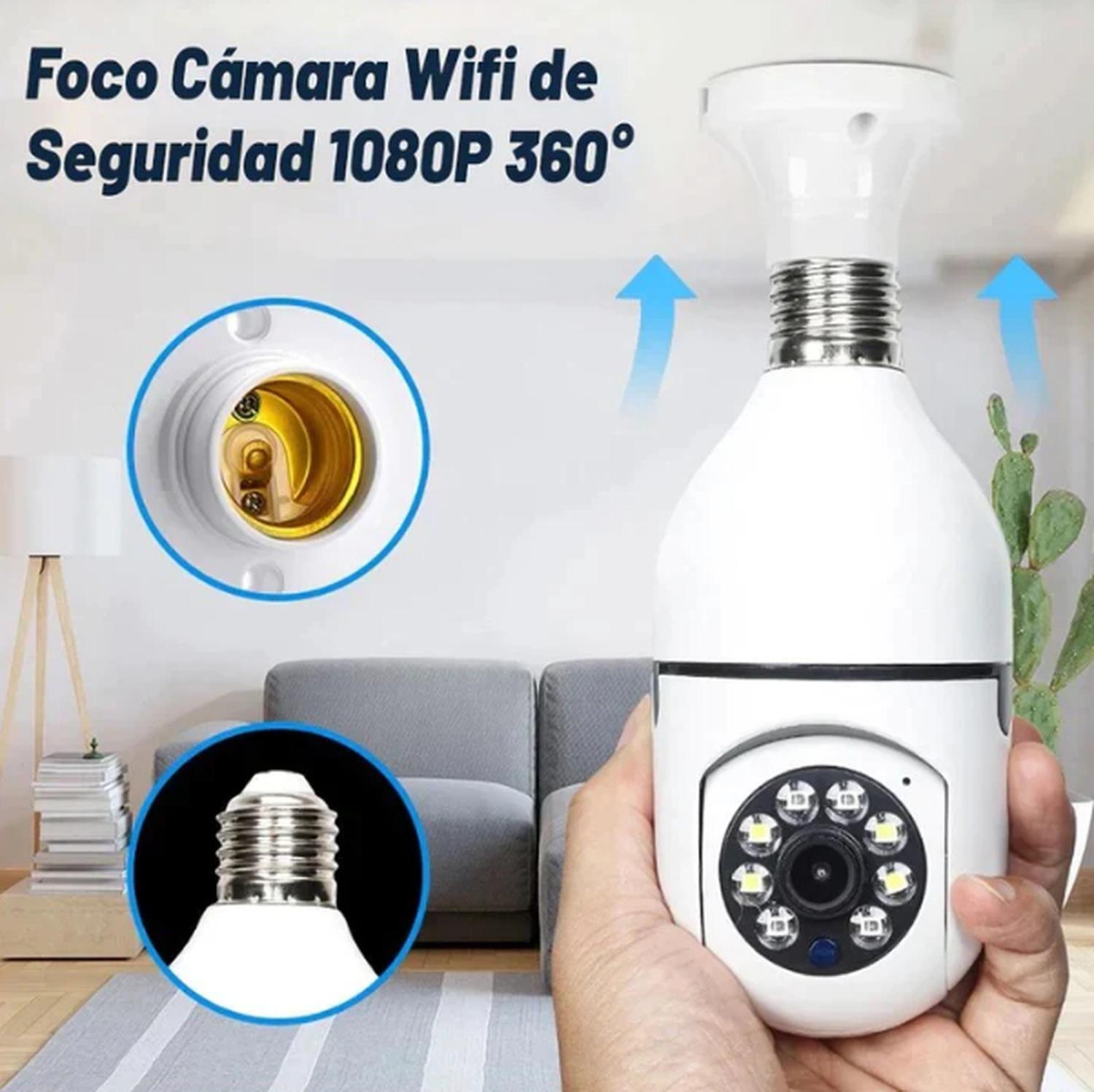 Camara Ampolleta Seguridad 360° Visor Nocturno 1080p-7