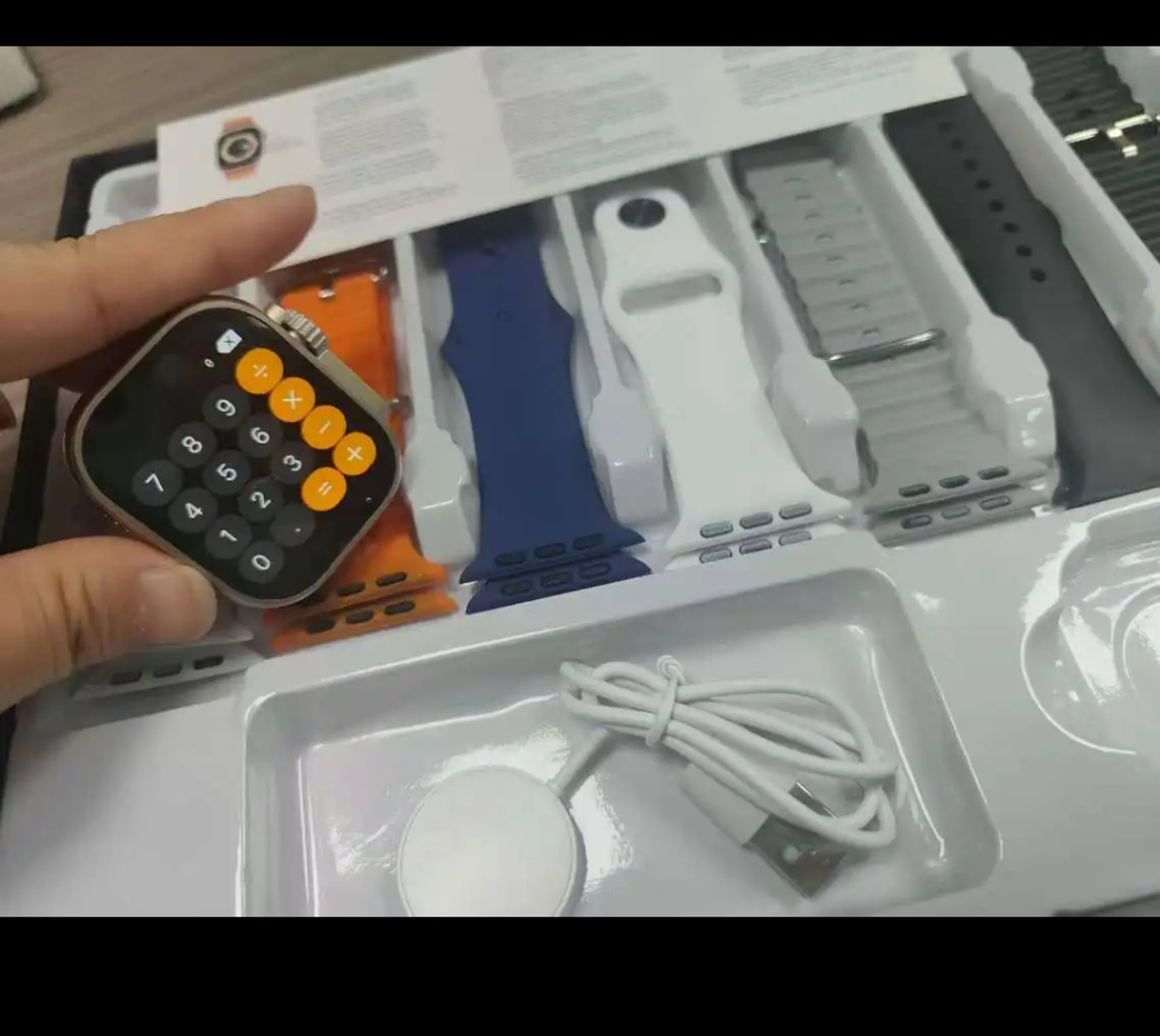 Reloj smartwatch inteligente 3 Ultra Negro - 7 Correas-2