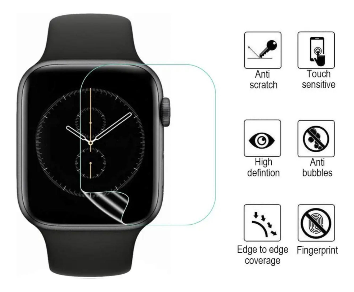 2 Correa Ocean Smartwatch Negro Y Blanco + Protector 45mm-9
