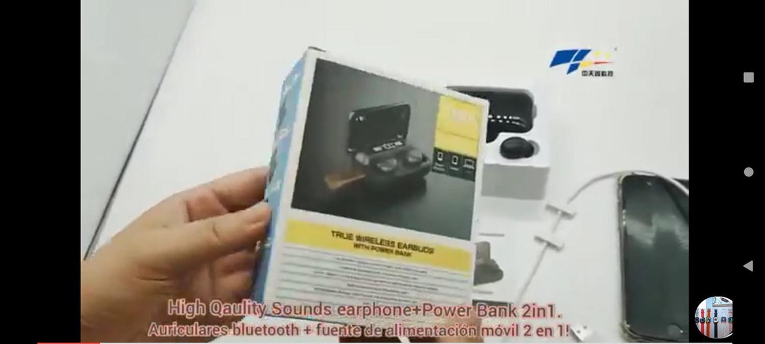 Auriculares F9-5 Negro + Banco Bateria 2000mah-7