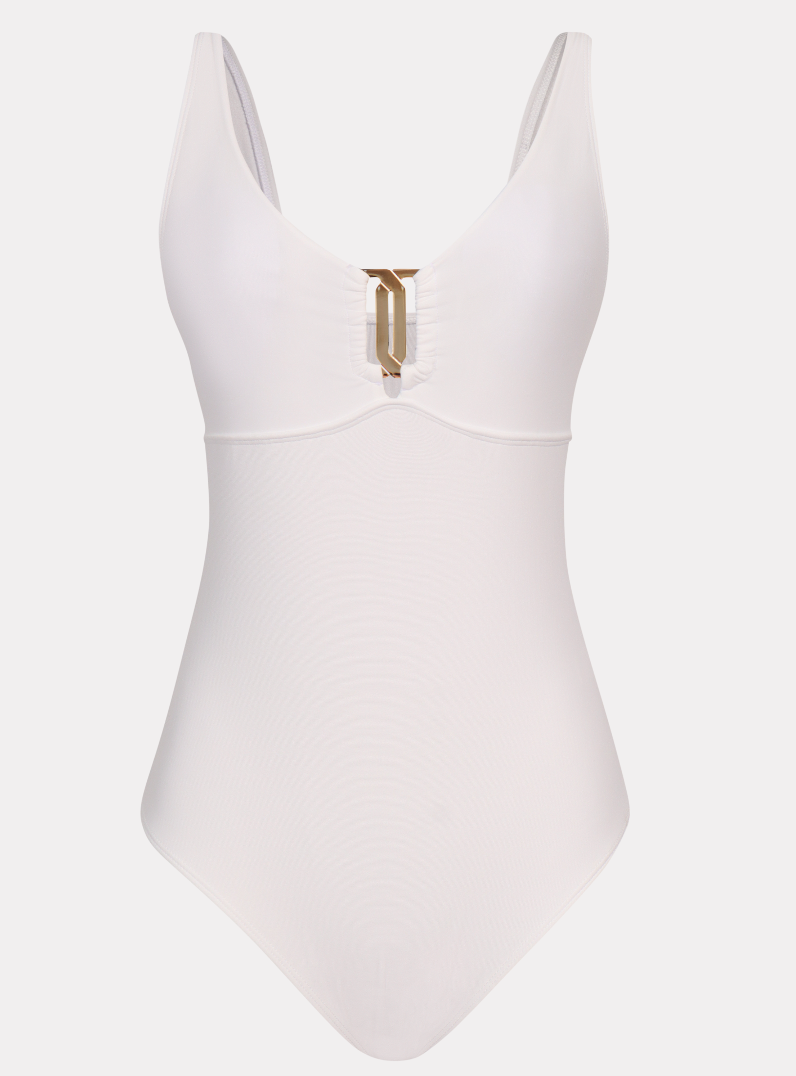 TRAJE DE BAÑO BLANCO CONTROL DE ABDOMEN CHAMELA 30755B-4