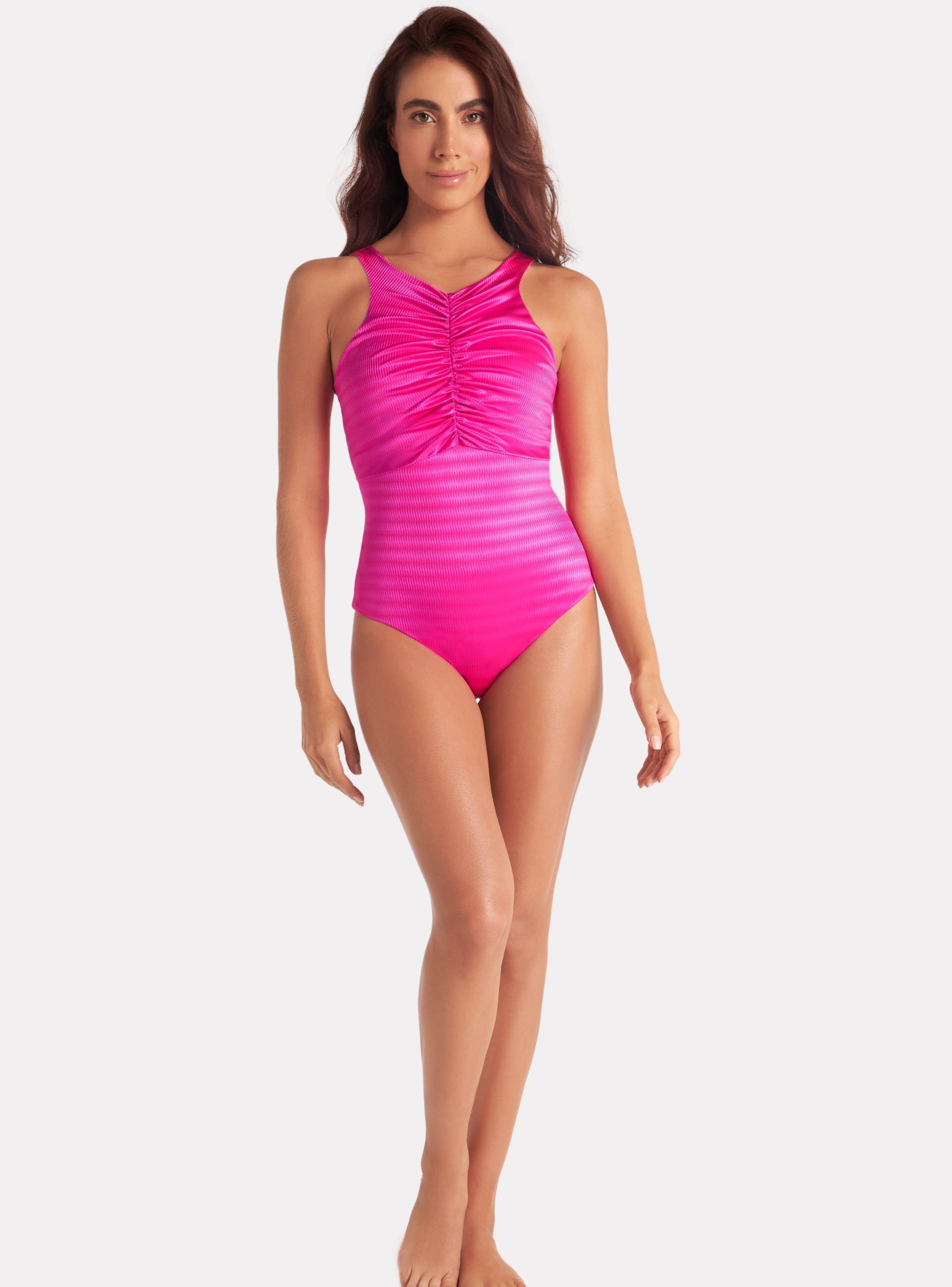 TRAJE DE BAÑO FUCSIA ATHLETICS CONTROL ABDOMEN CHAMELA 43735-5