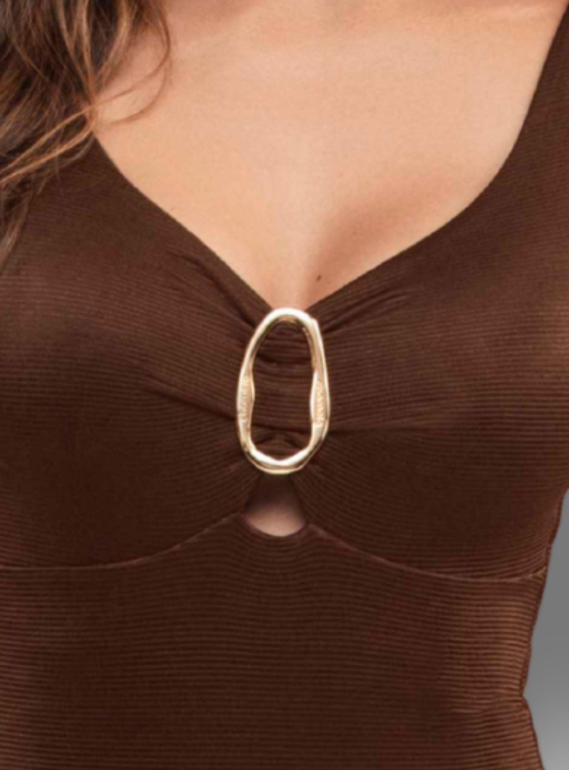 Traje de Baño Mujer Control de Abdomen Café Chamela 45055-3