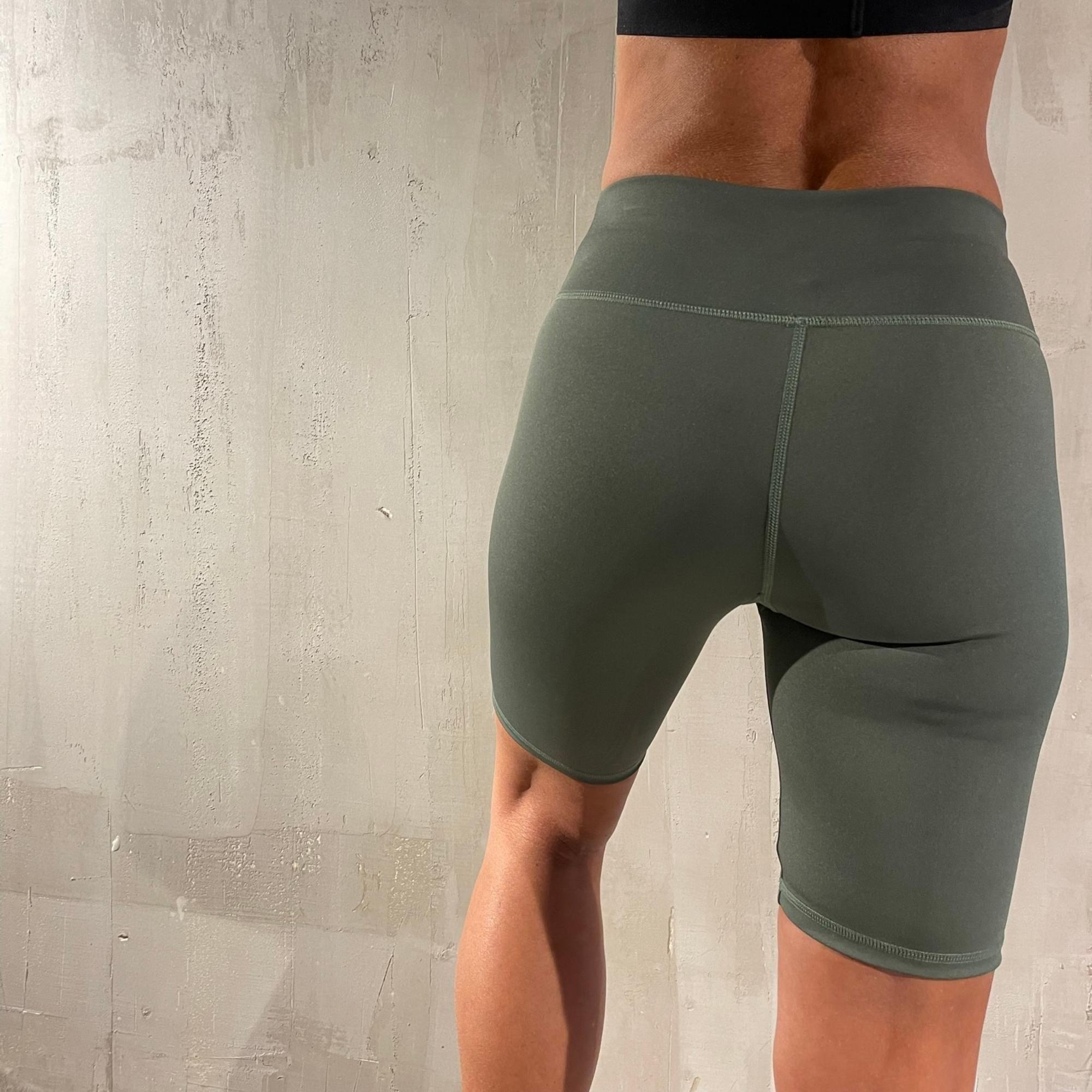 Leggins Calzas Deportivas Mujer Biker Verde 66584 OUTLET-1