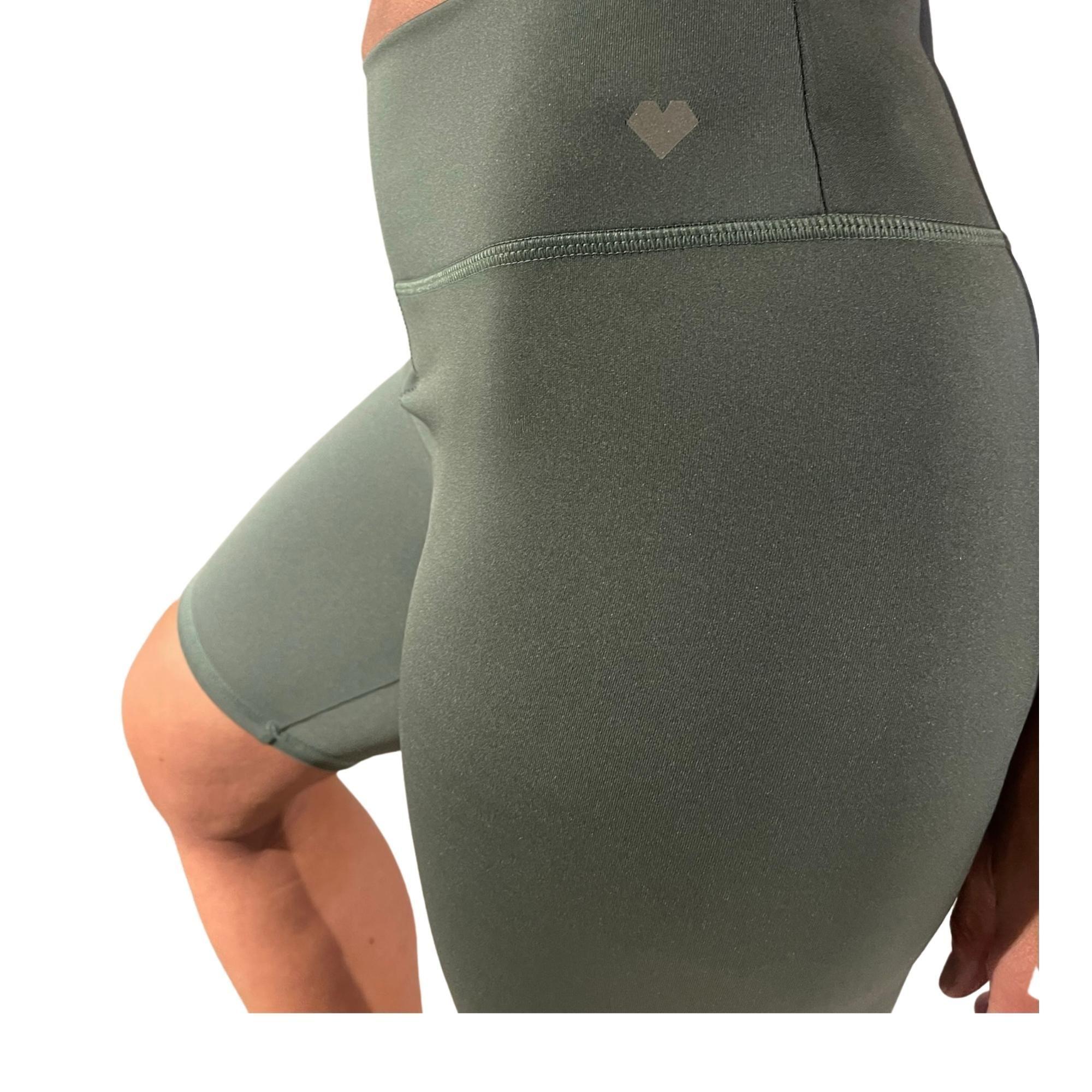 Leggins Calzas Deportivas Mujer Biker Verde 66584 OUTLET-2