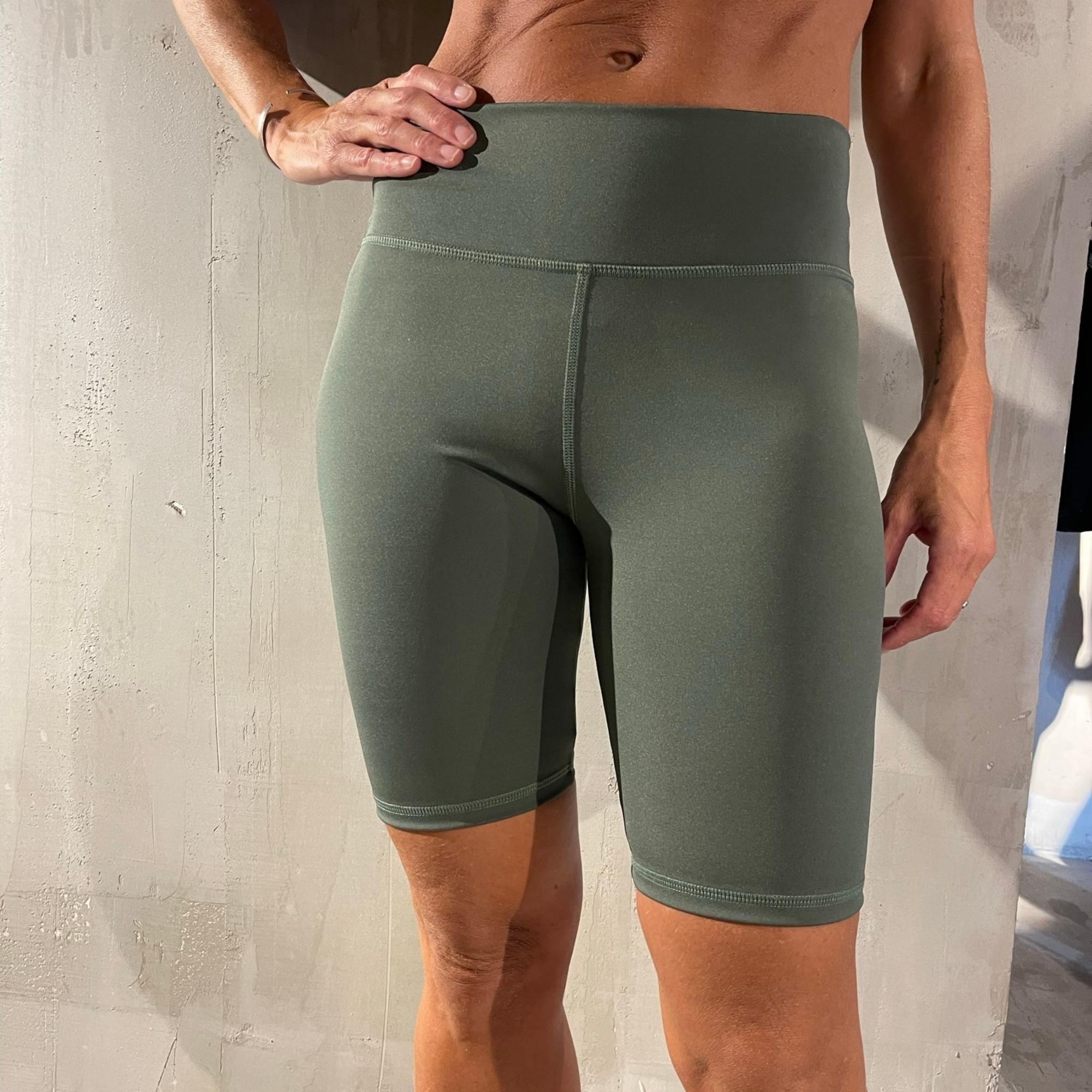 Leggins Calzas Deportivas Mujer Biker Verde 66584 OUTLET-5