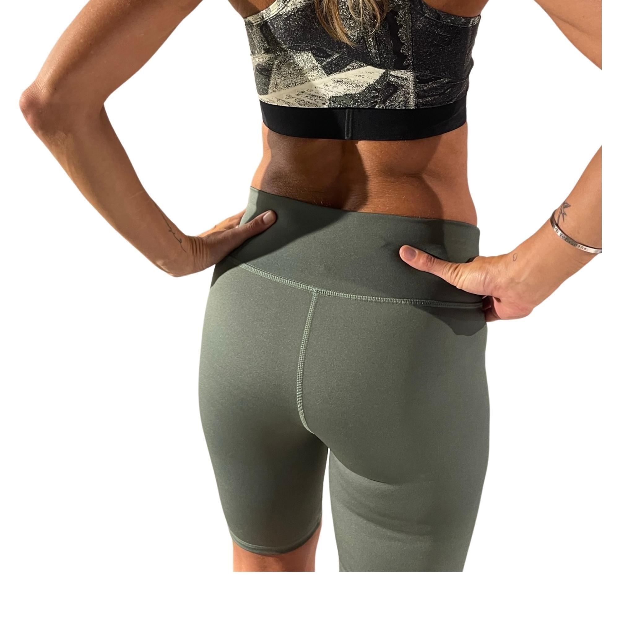 Leggins Calzas Deportivas Mujer Biker Verde 66584 OUTLET-3