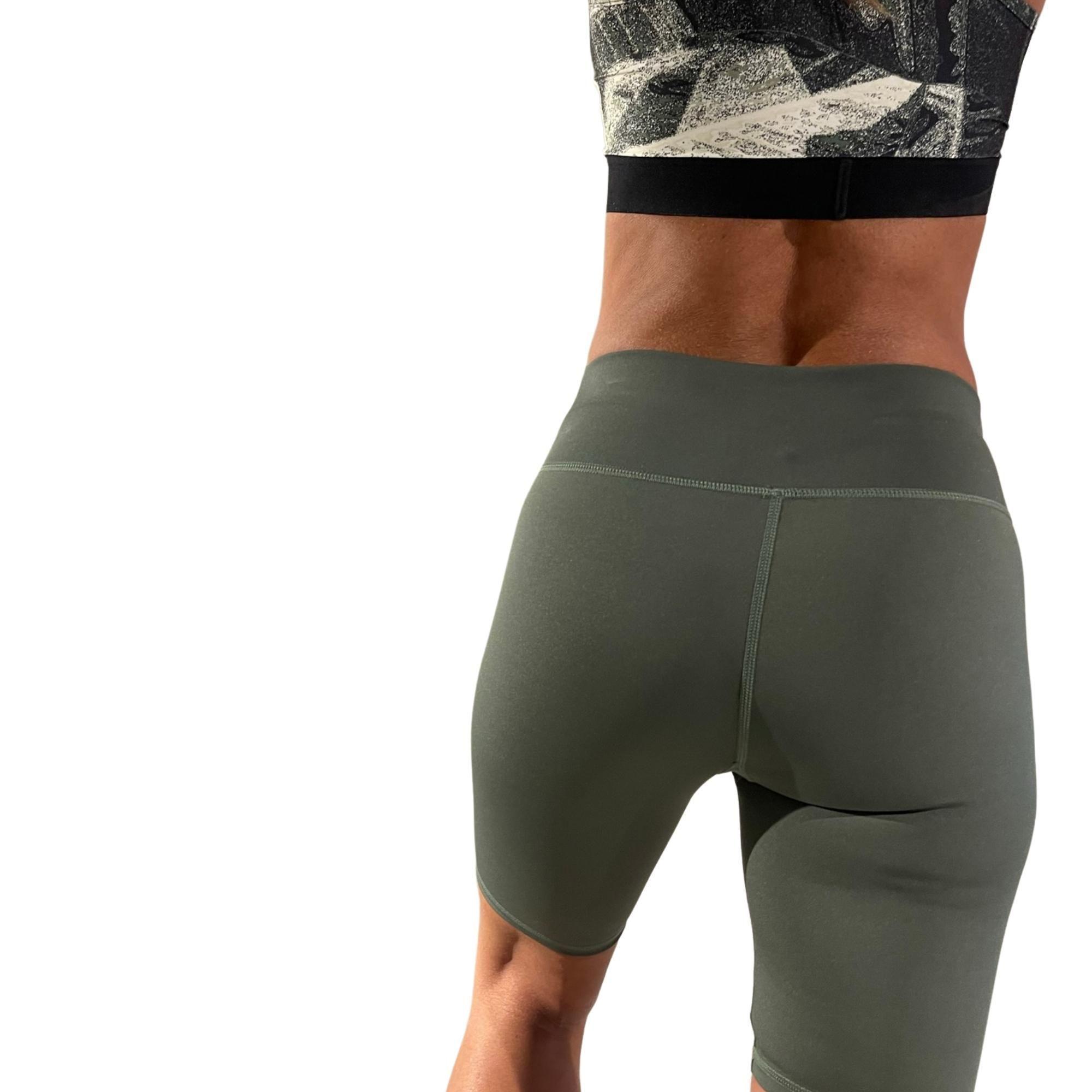 Leggins Calzas Deportivas Mujer Biker Verde 66584 OUTLET-4