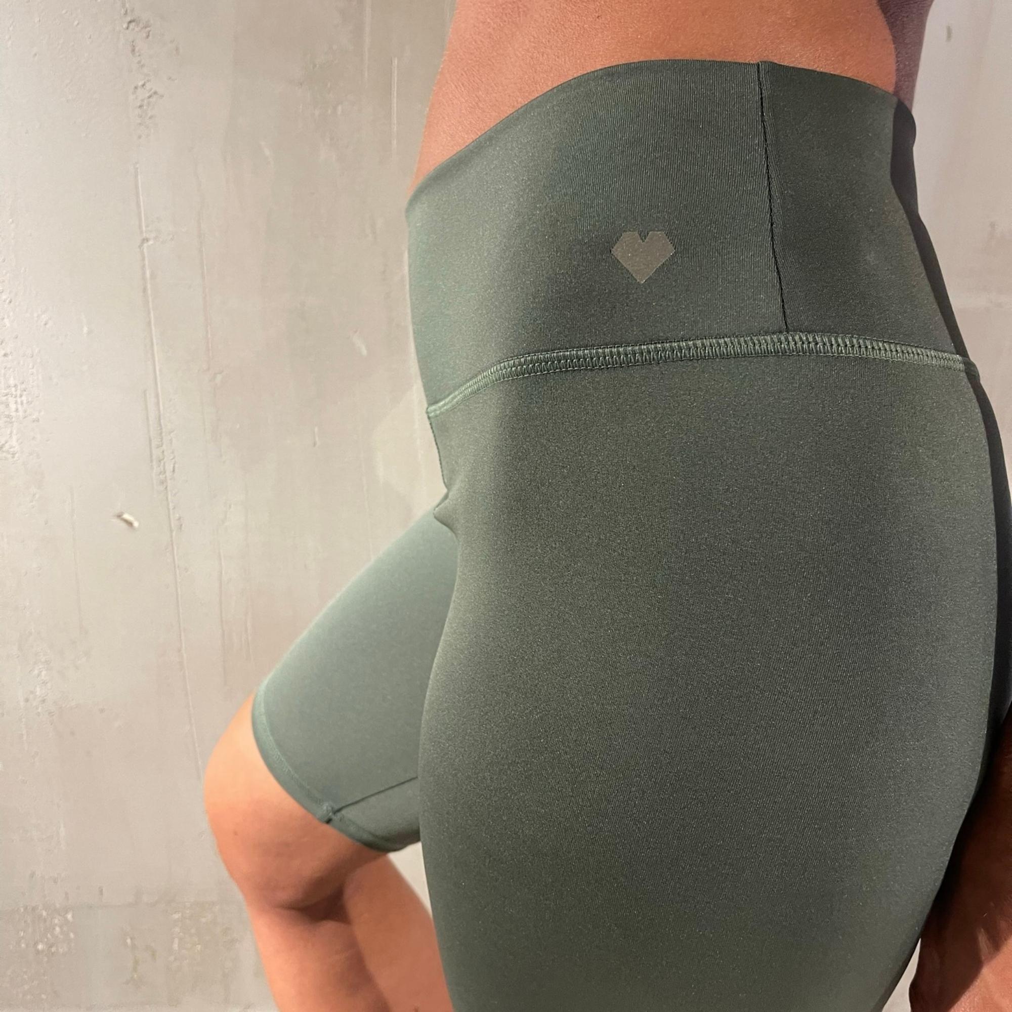 Leggins Calzas Deportivas Mujer Biker Verde 66584 OUTLET-6