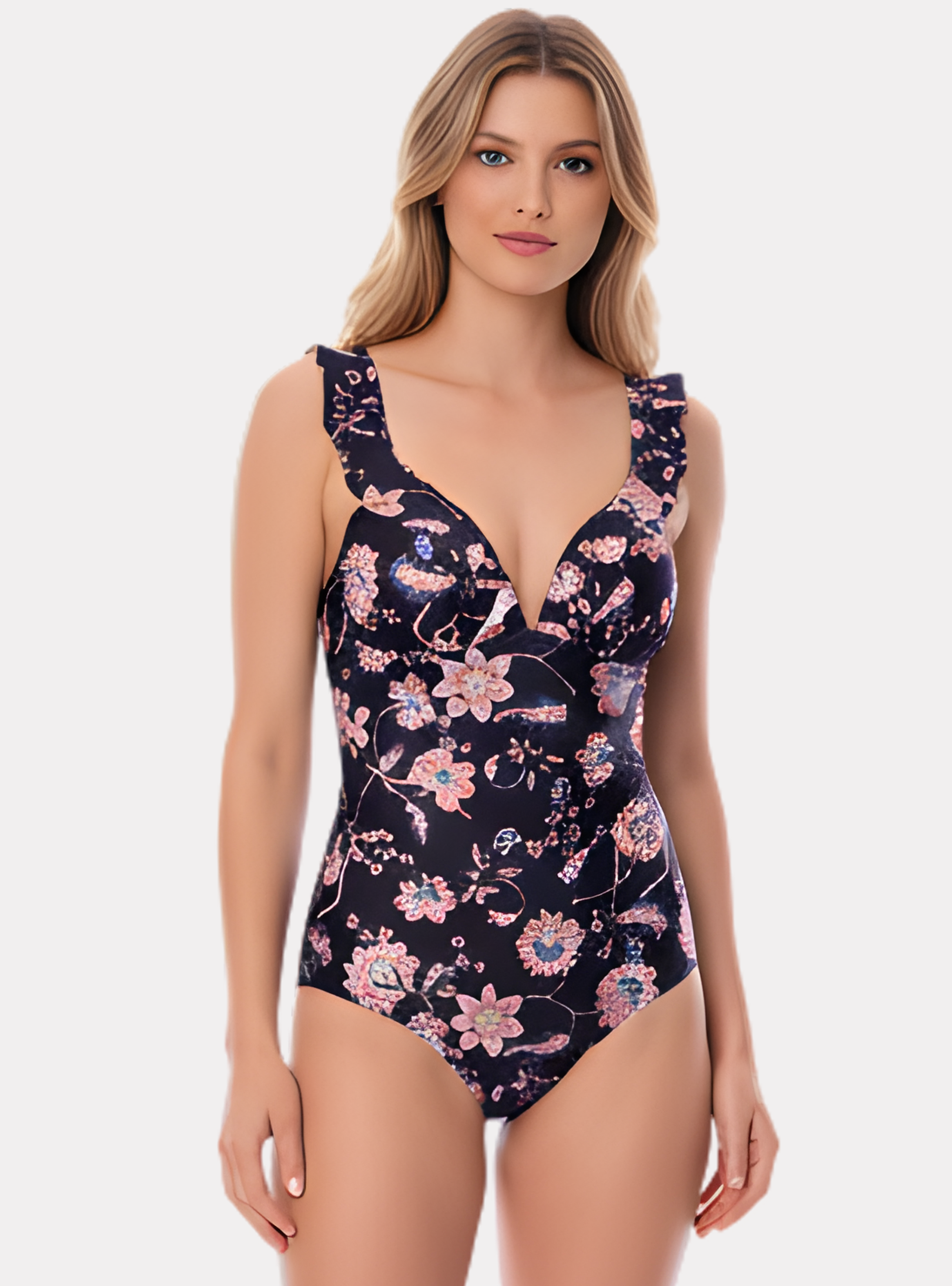 Traje De Baño Entero Push Up Negro ST EVEN 98875-3