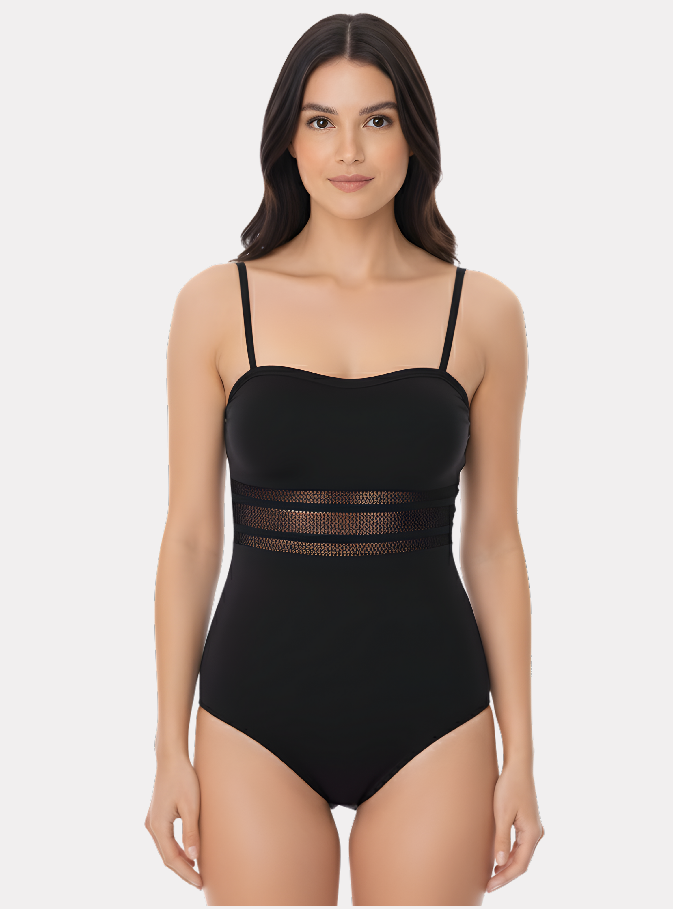 Traje De Baño Mujer Negro Control de Abdomen ST EVEN 95105-0