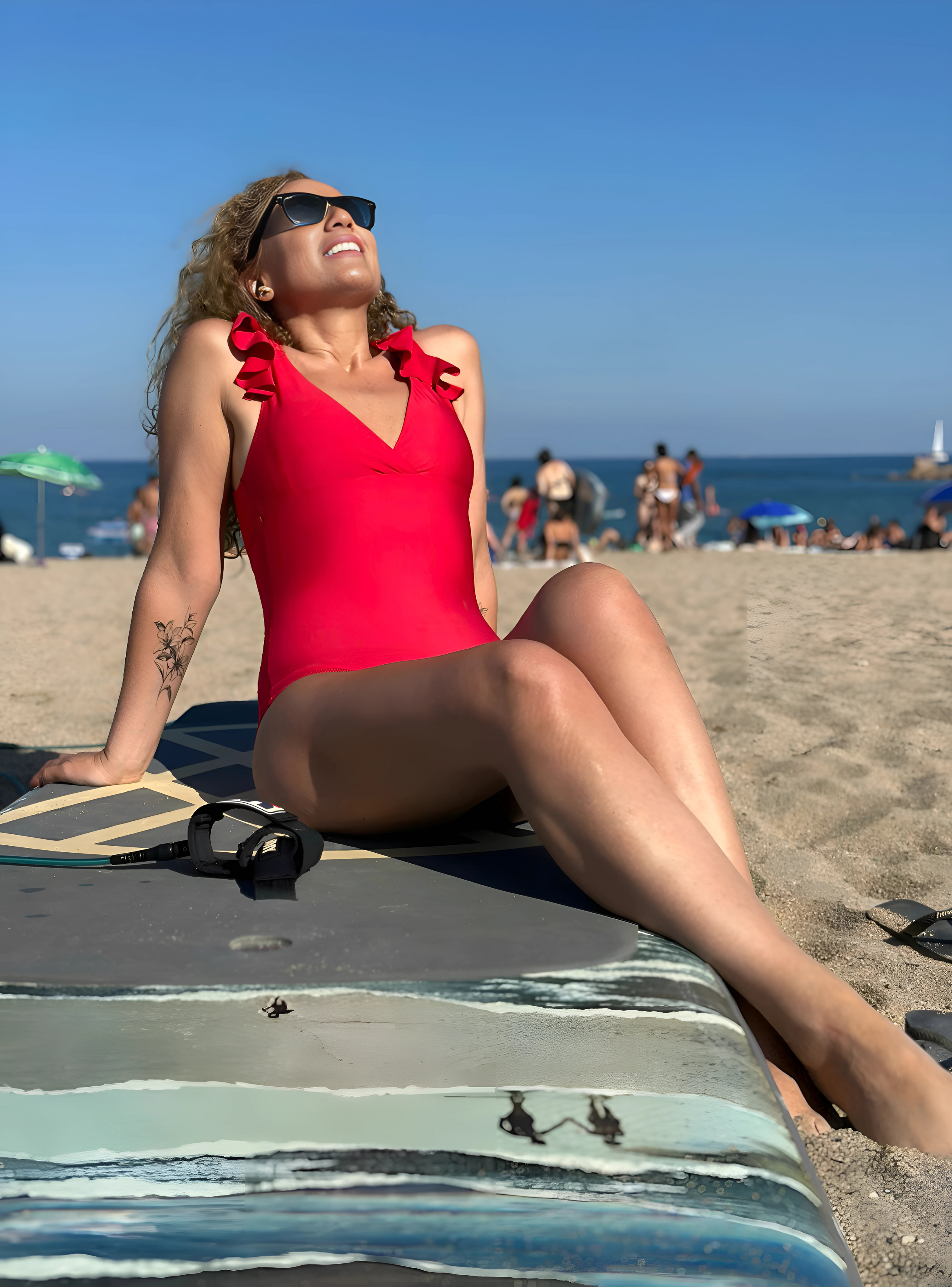 Traje De Baño Rojo Con Bolero y Control Abdomen 97975-2