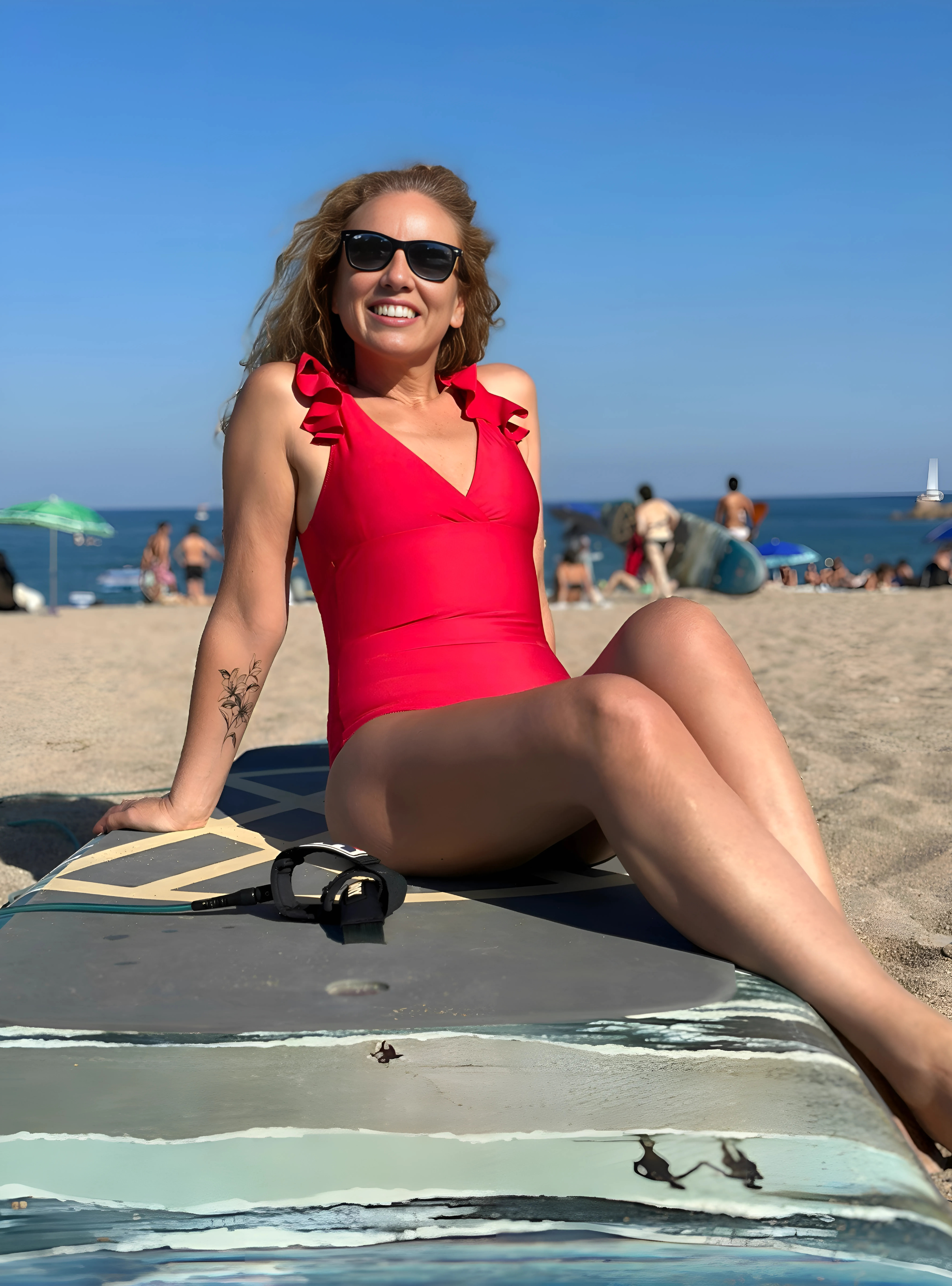 Traje De Baño Rojo Con Bolero y Control Abdomen 97975-4