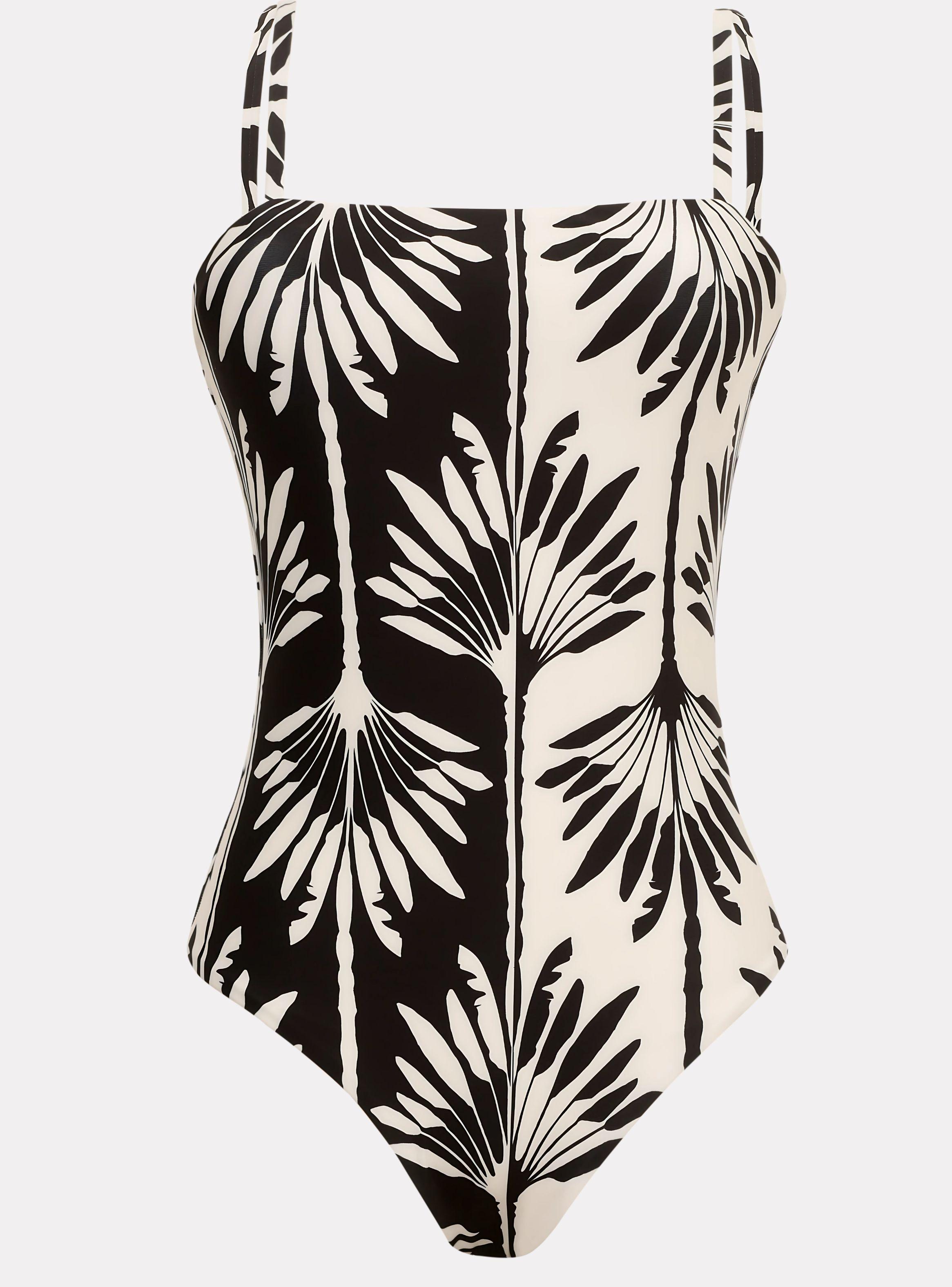 TRAJE DE BAÑO ECO BLANCO NEGRO CONTROL DE ABDOMEN 44495-6