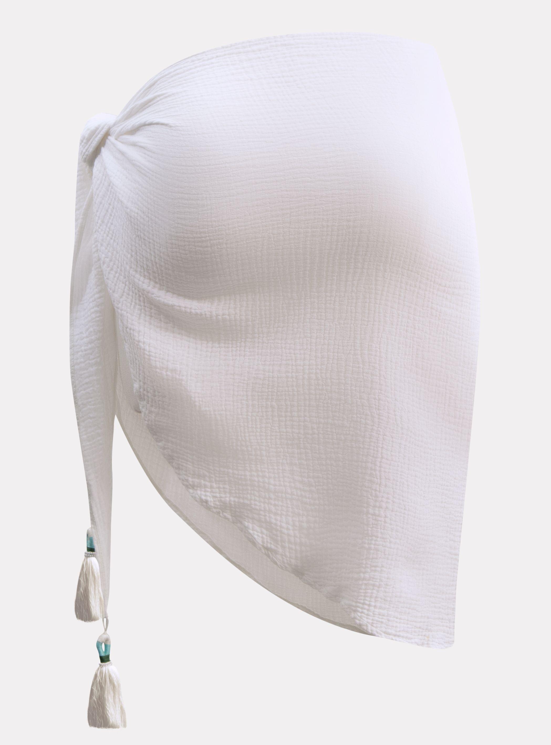 PAREO POMPONES BLANCO CHAMELA 43255-5