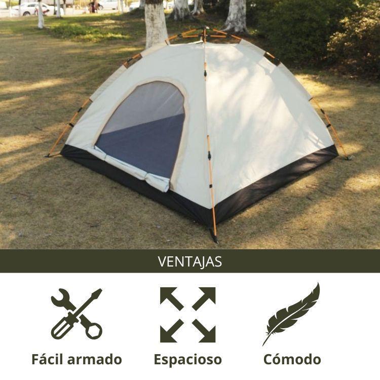 Carpa Para Acampar 2 Personas 200x220x145cm-4