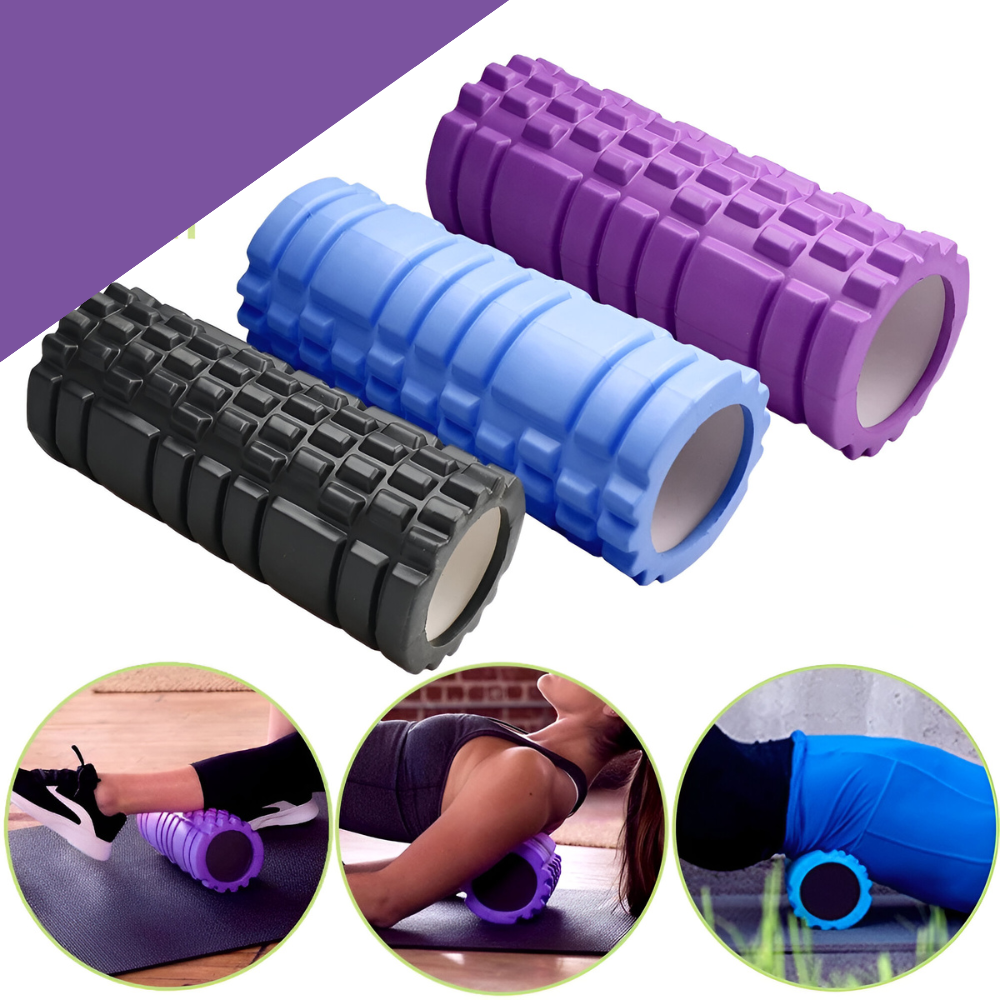 Roller Texturizado Rodillo Resina Para Masaje Negro-4