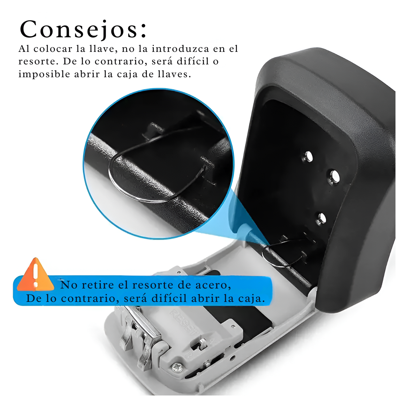 Caja De Cerradura Combinada Portátil Para Llaves De Casa y Llave De Coche-2