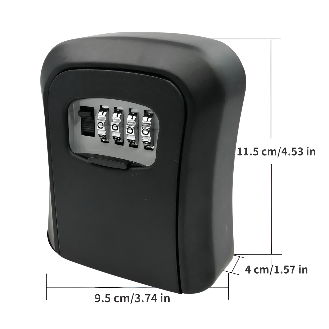 Caja De Cerradura Combinada Portátil Para Llaves De Casa y Llave De Coche-4