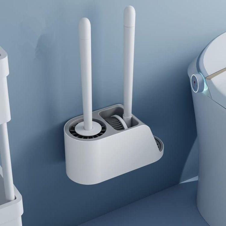Kit De 2 Cepillo De Limpieza Para Inodoro Con Soporte-3