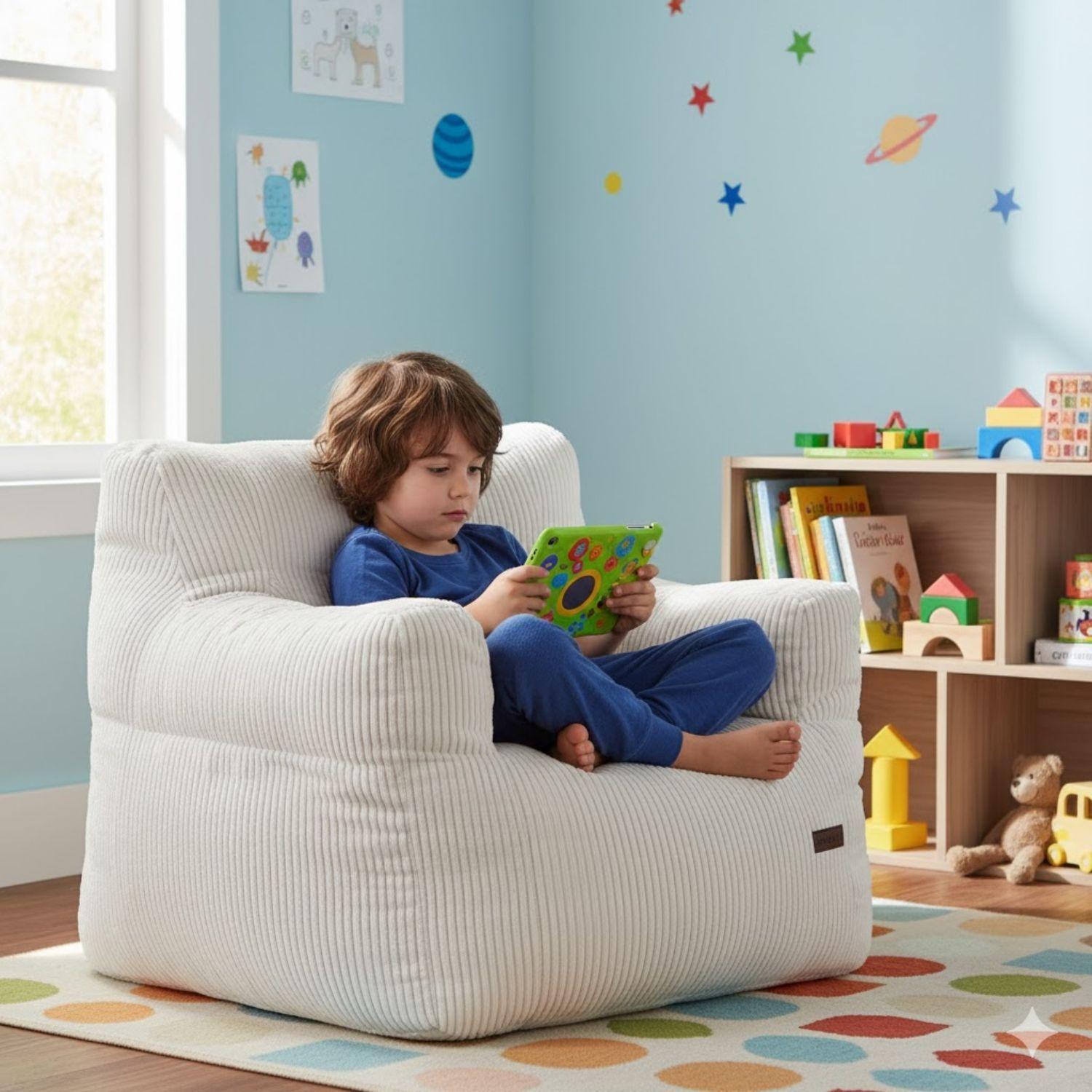 Puff Silla Sillon Infantil Bajo 58x58 Espuma Acolchable-3