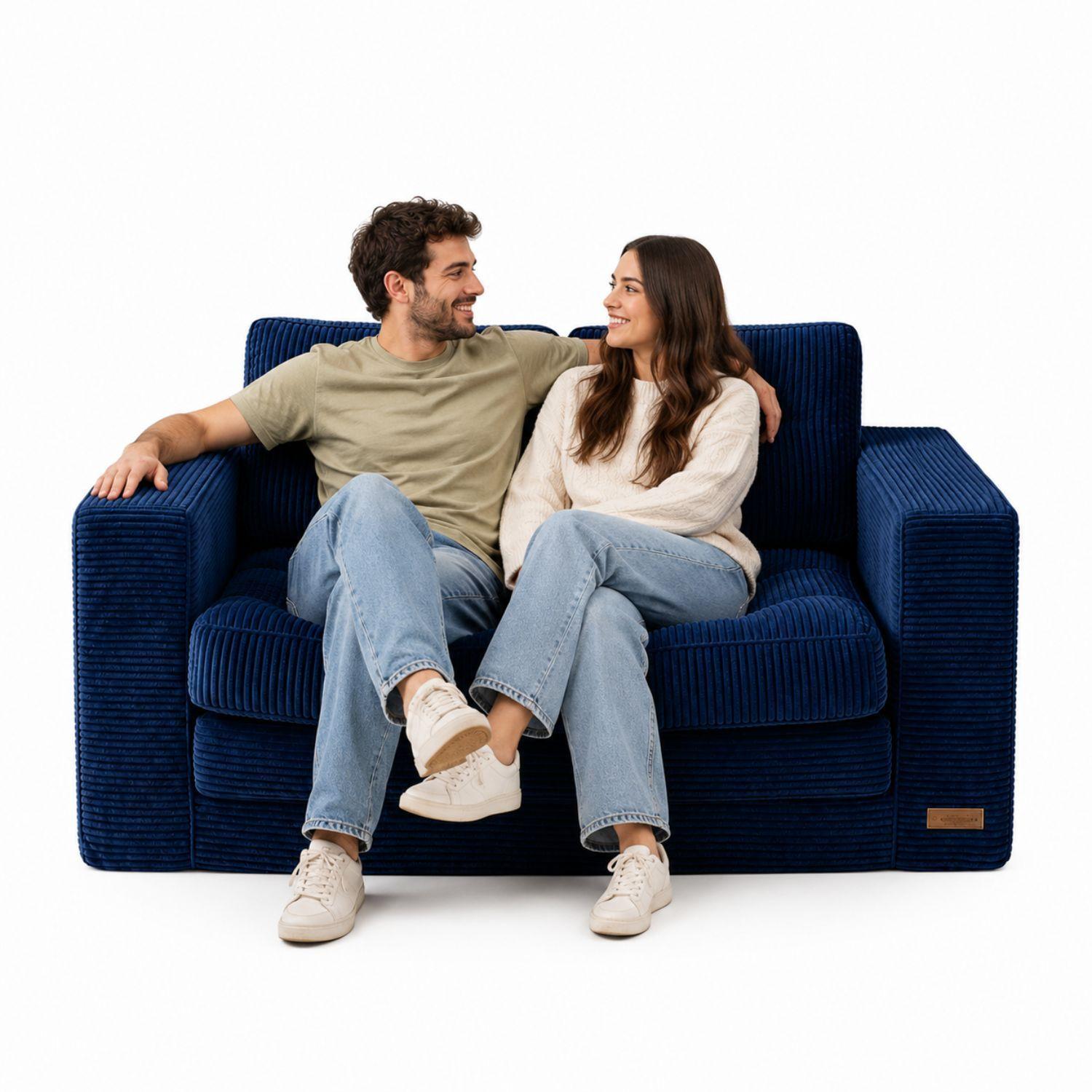 Sofa Cama 2 en 1 Convertible Plegable Espuma Densa-0