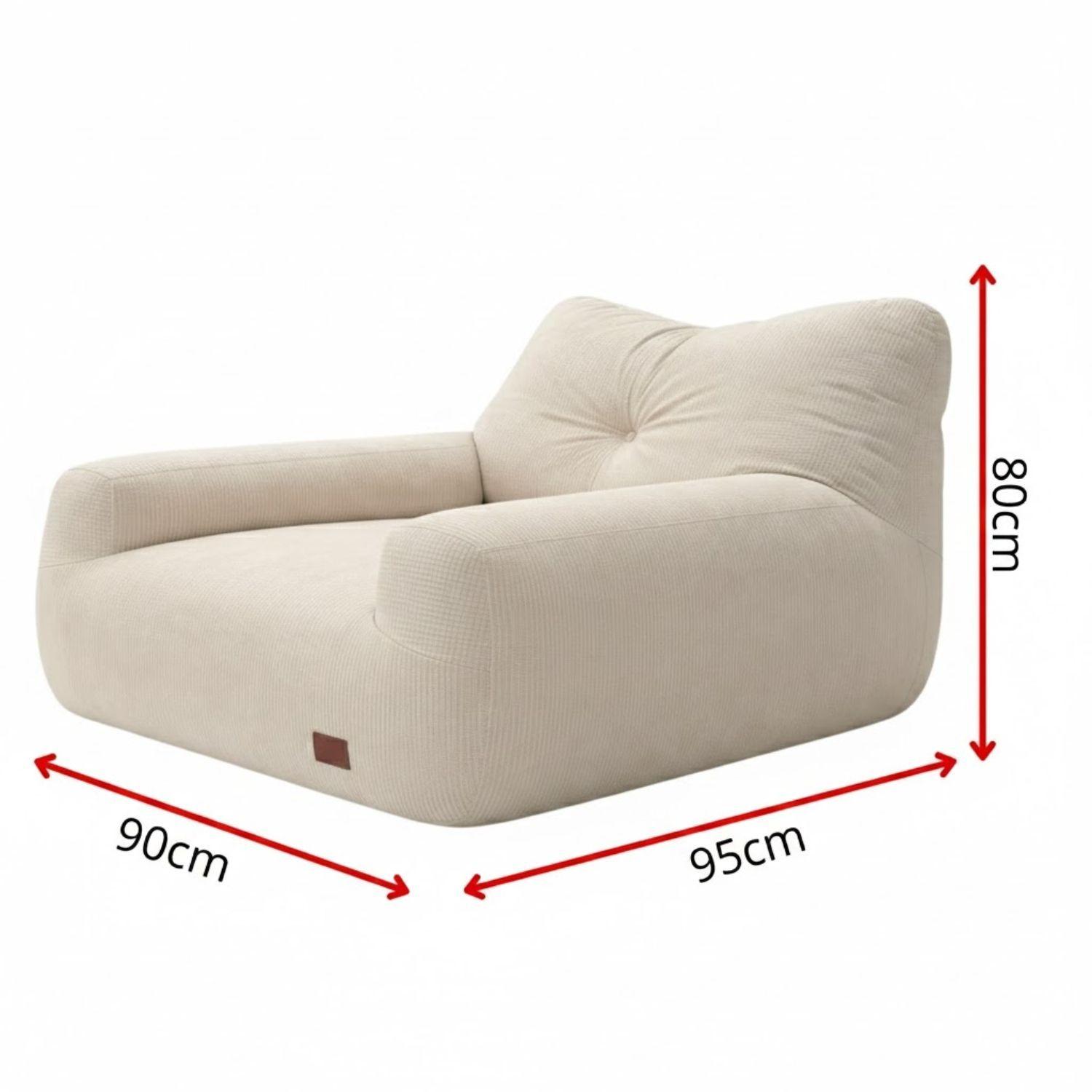 Puff Silla Sillon Individual Bajo 90x95 Espuma Acolchable-2