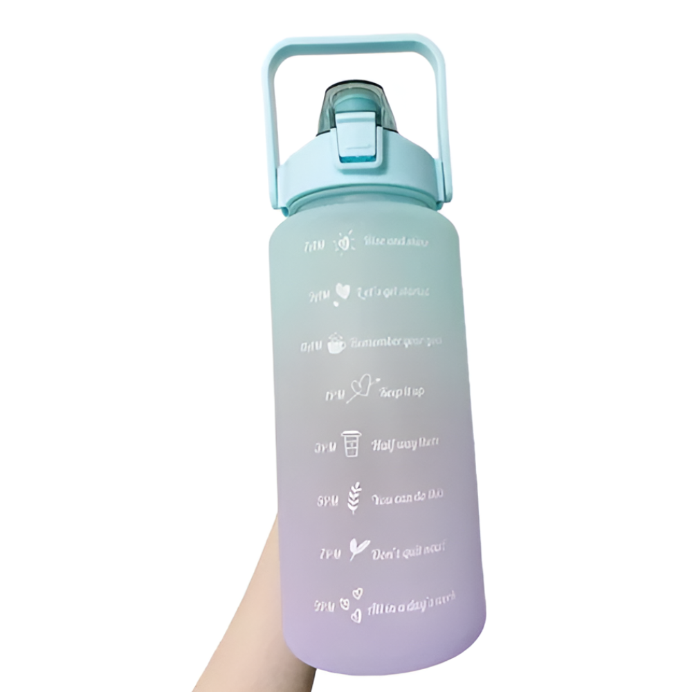 Botella De Agua Deportiva 2 Lts Con Marca De Tiempo-0