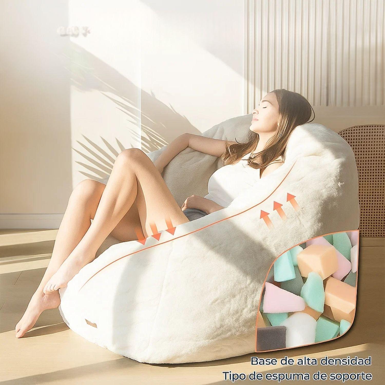 Sof Puff 84x119cm Con Respaldo Espuma C modo Acolchable-4