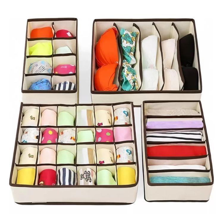Pack 4 Organizadores Plegables Para Ropa Interior-2