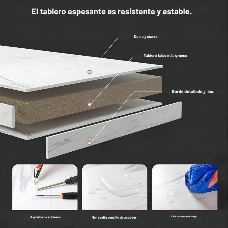 Mesa De Centro Para Living Con 2 Niveles 100x50x40 Gris-5