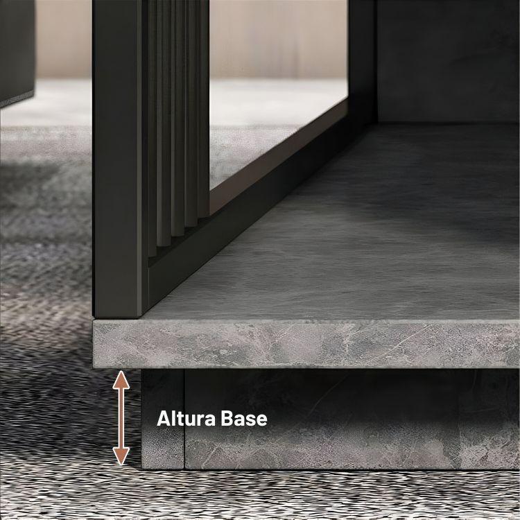 Mesa De Centro Para Living Con 2 Niveles 100x50x40 Gris-6