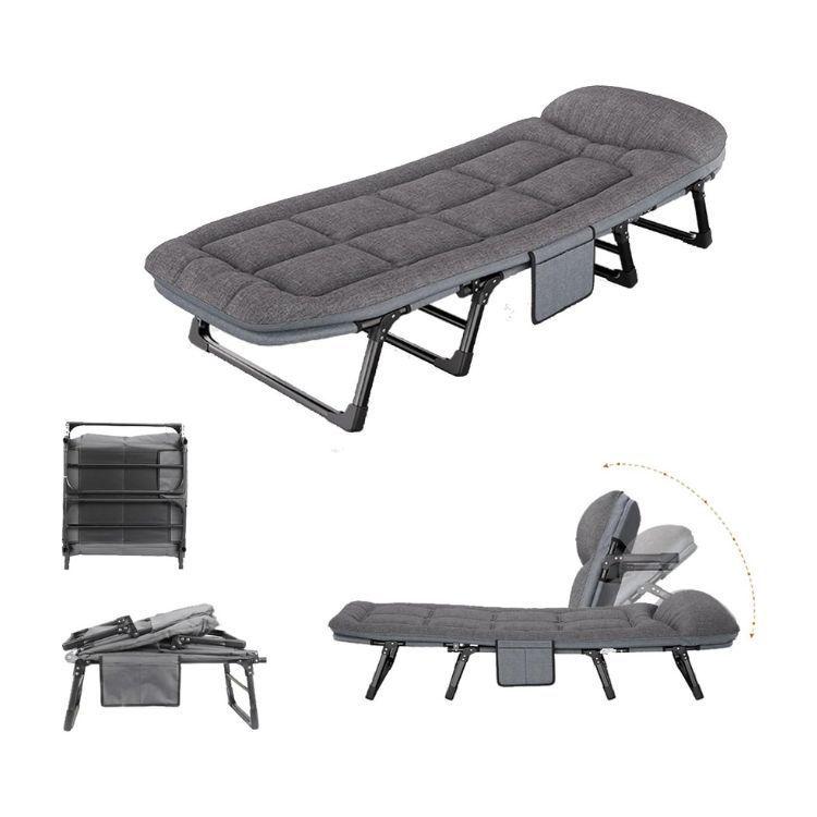 Cama Silla Reposera Acolchada Reclinable 190x66x30-3