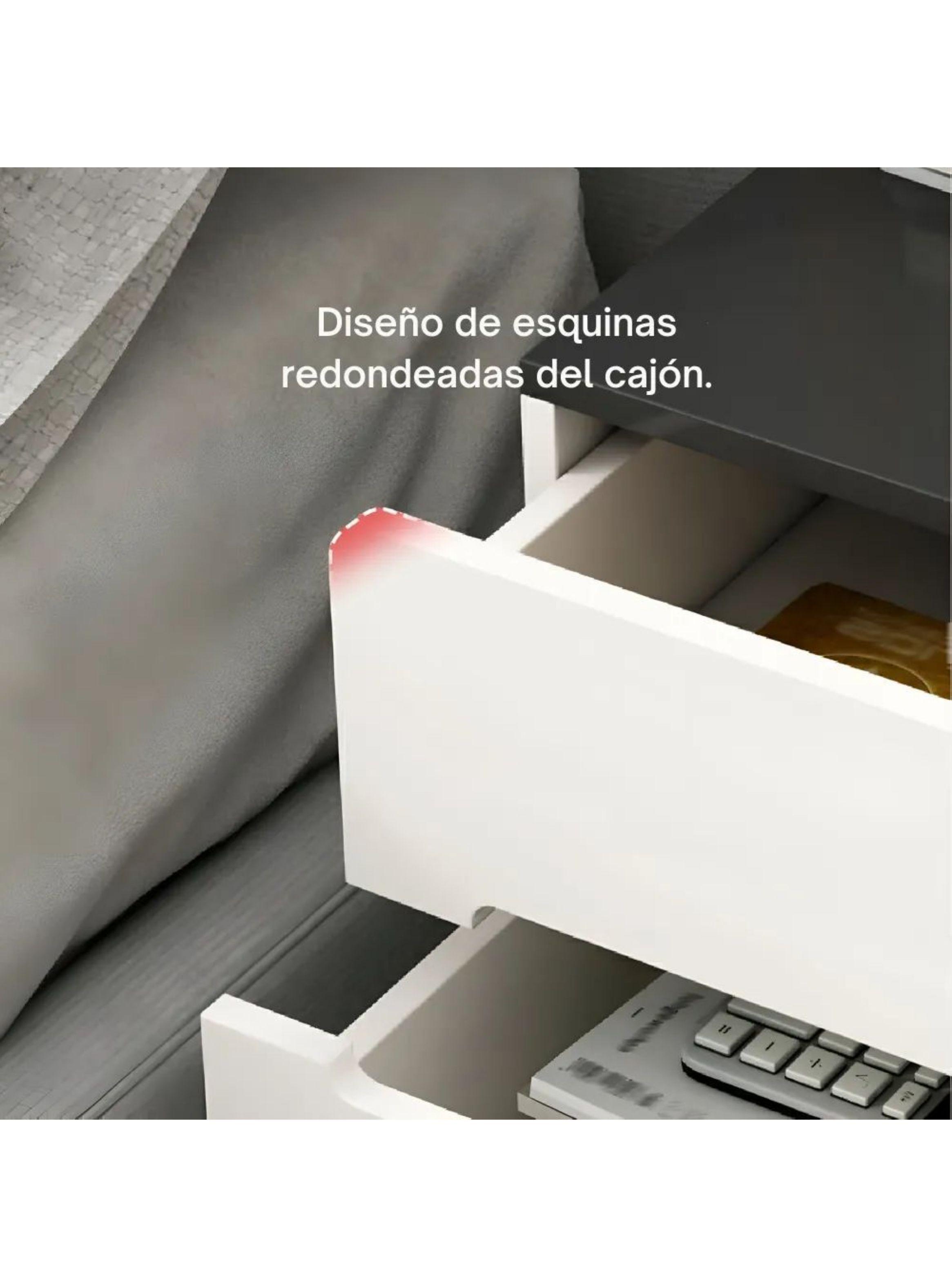 Pack 2 Velador 3 Cajones 40x41x59 Dormitorio Sala De Estar-4